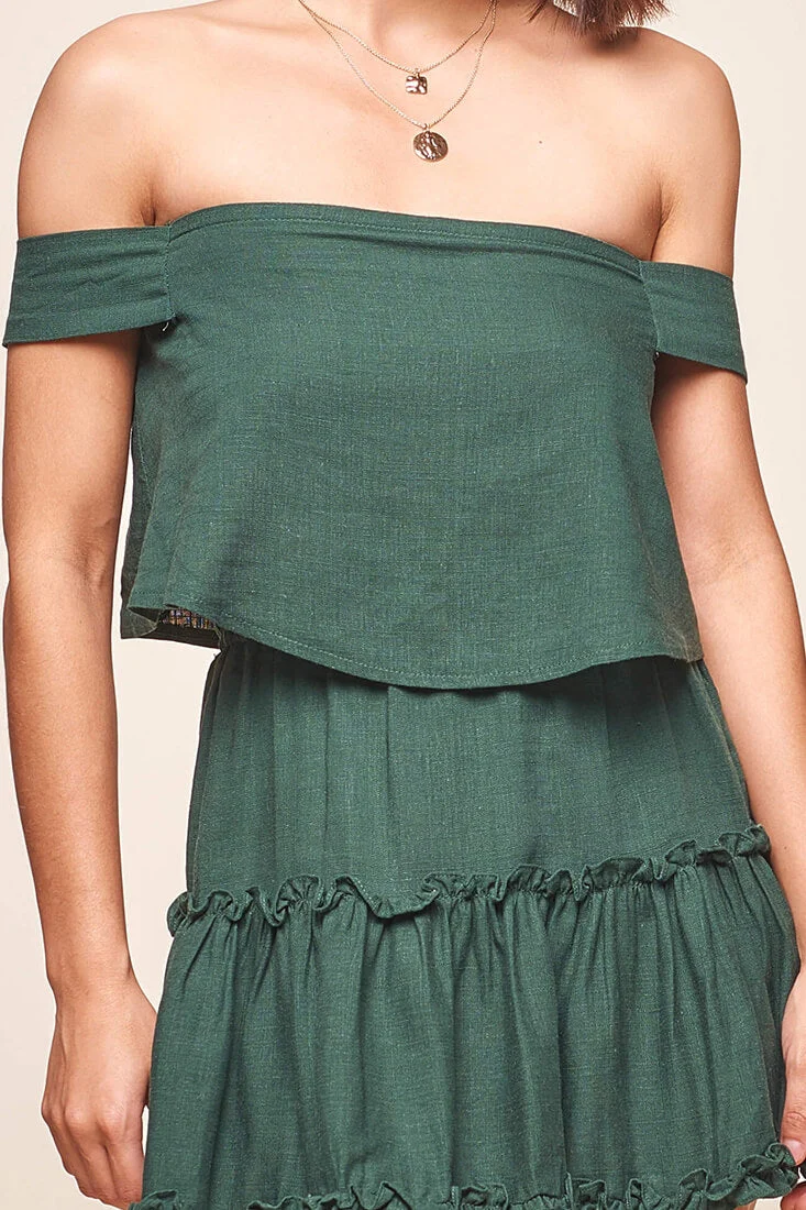 Alexi Mini Skirt Forest Green - Image 5