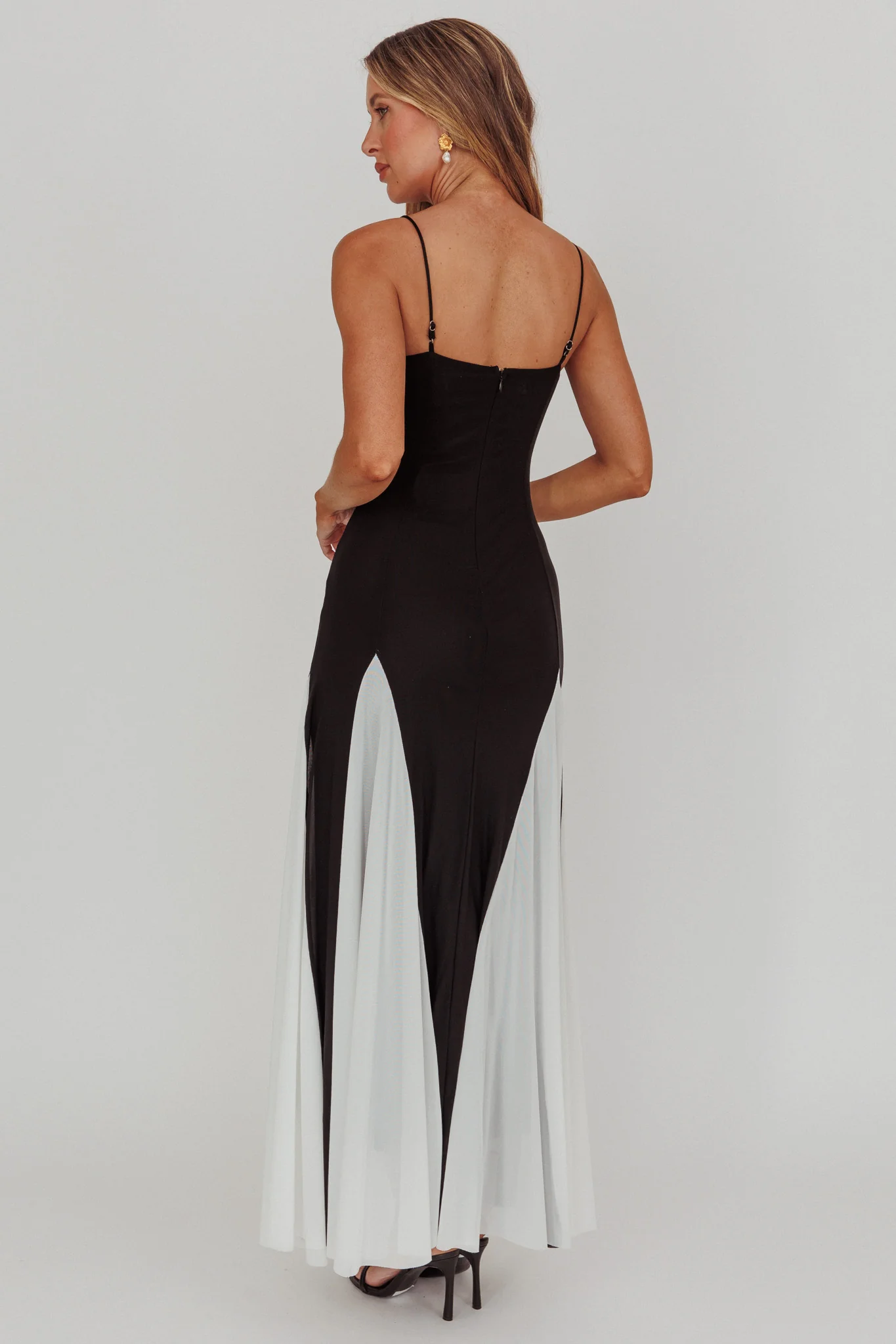All Mine Godet Hem Maxi Dress Black - Image 2