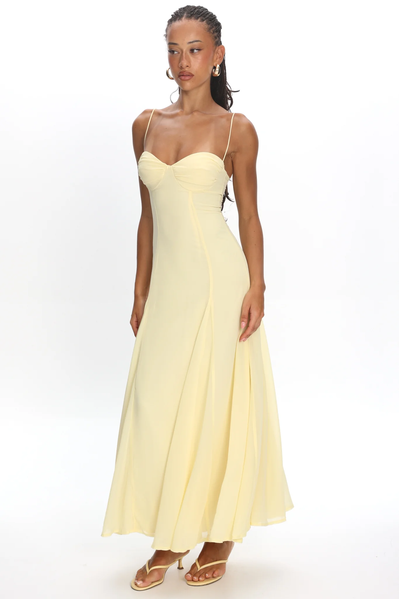 All Mine Godet Hem Maxi Dress Butter - Image 3