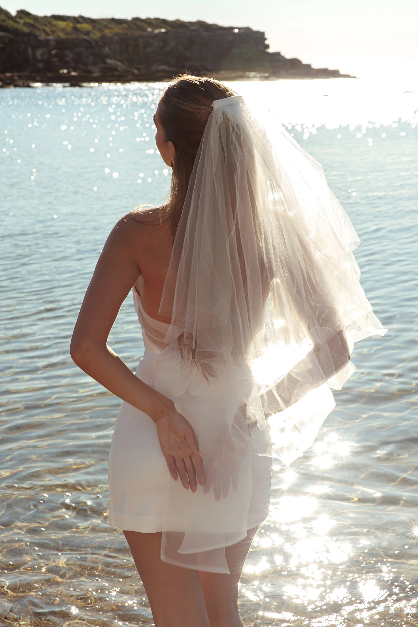Always And Forever Back Bow Mini Dress White - Image 2