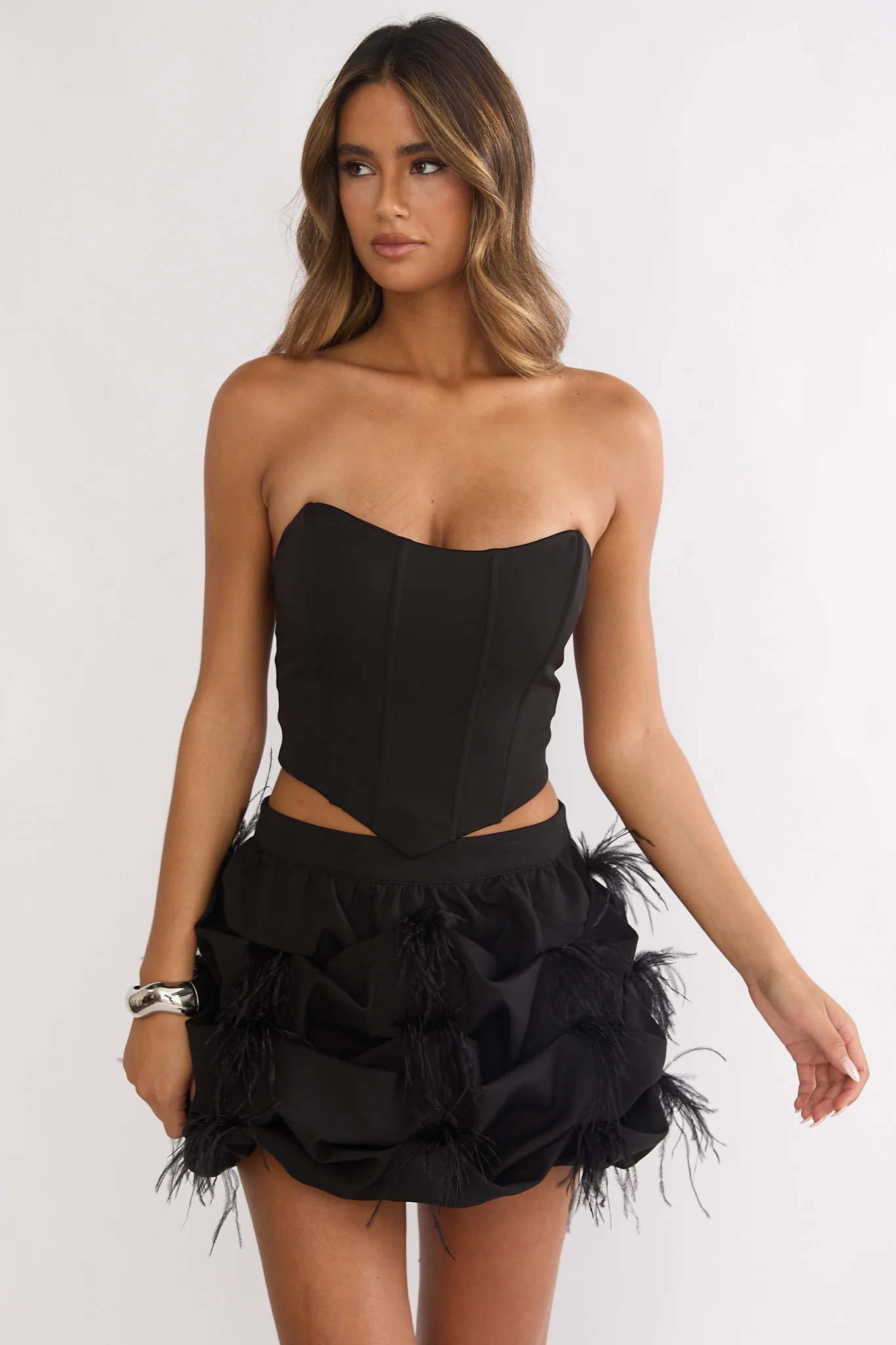 Alyra Structured Corset Top Black - Image 5