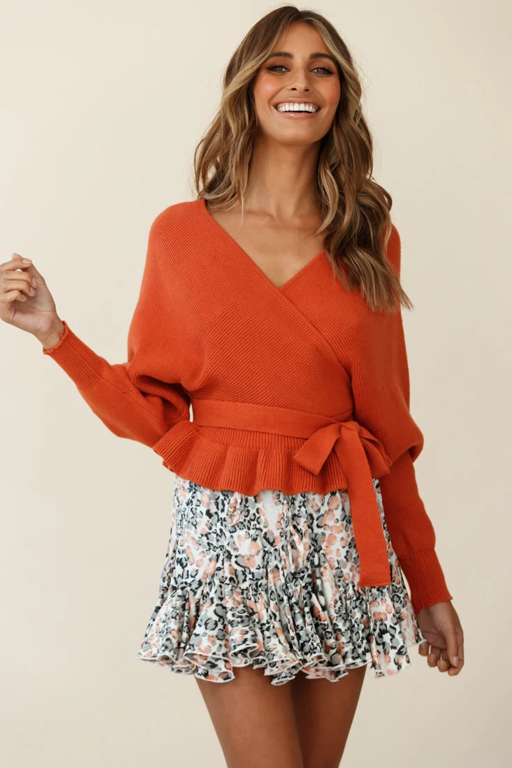 Amara Long Sleeve Knit Top Camel - Image 2