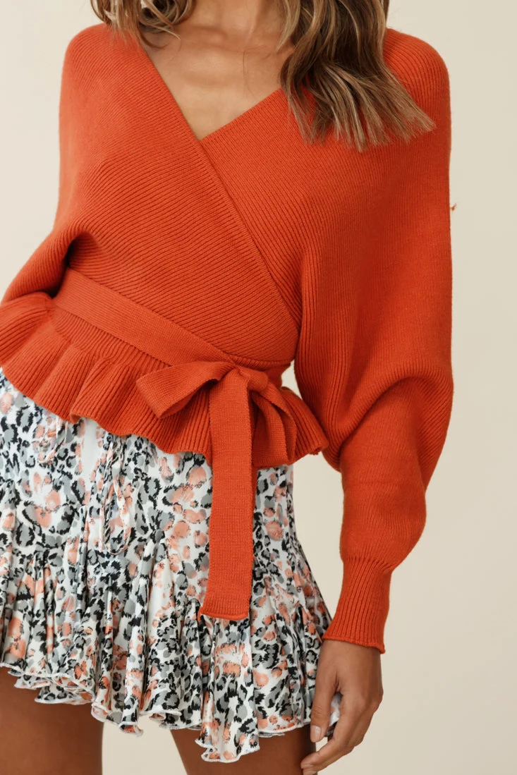 Amara Long Sleeve Knit Top Camel - Image 7
