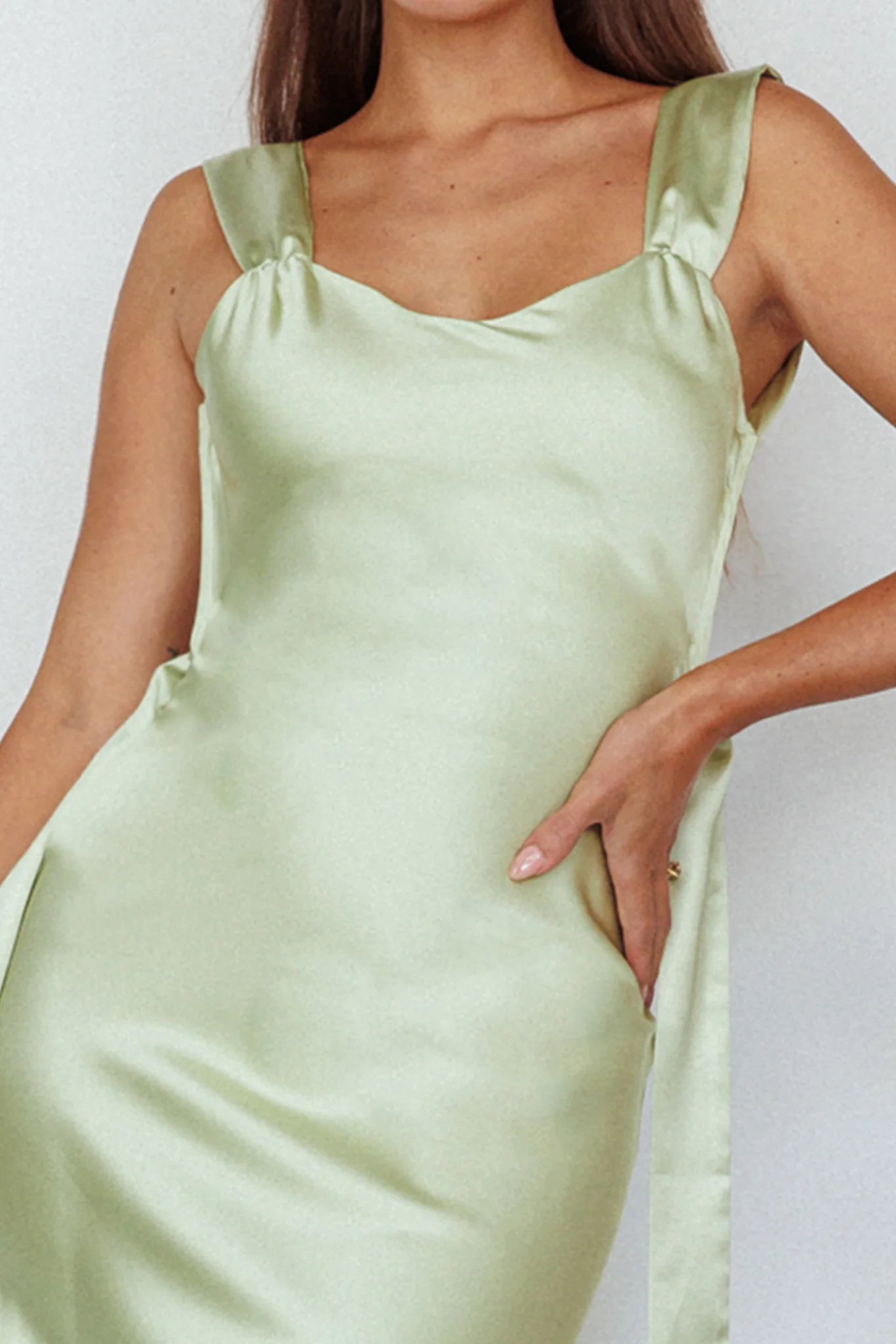 Amielle Open Back Midi Dress Mint - Image 4