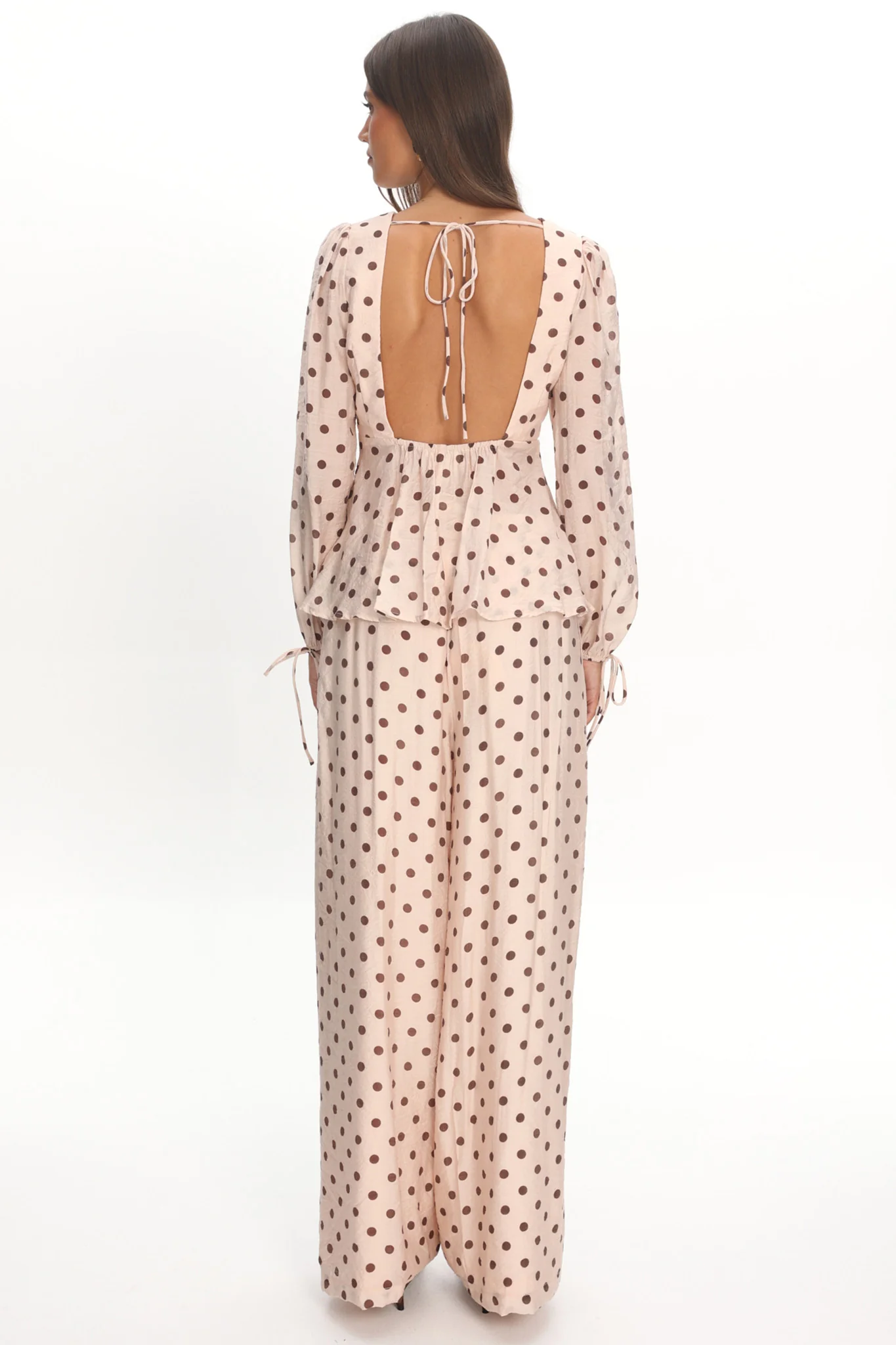 Anessa Balloon Sleeve Top Polka Dot Cream - Image 3