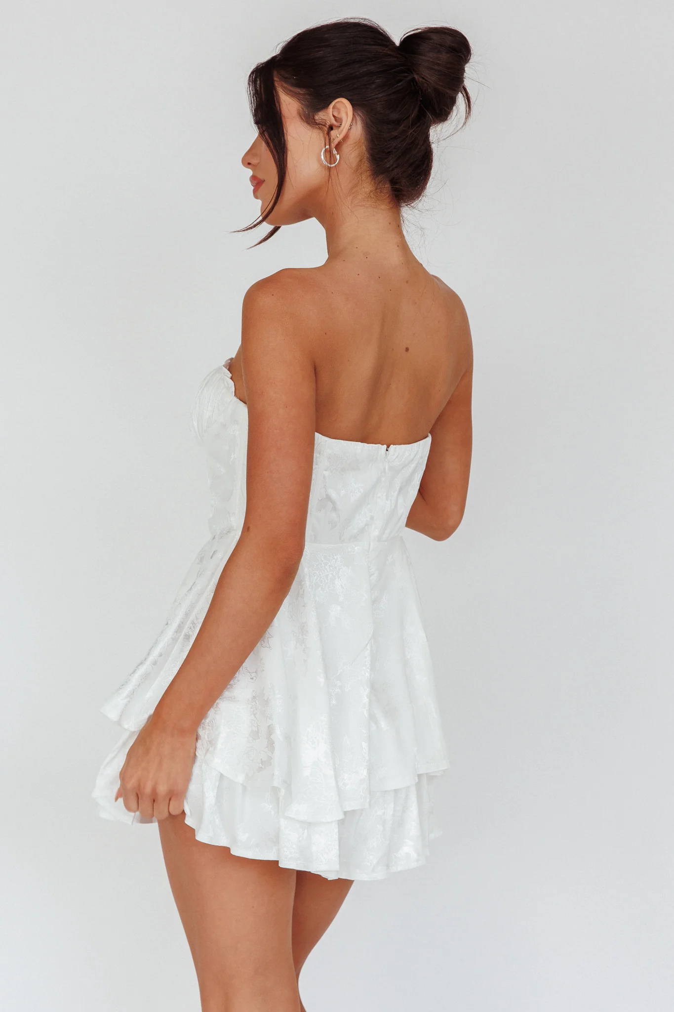 Angel Sky Gathered Bust Romper Ivory - Image 2
