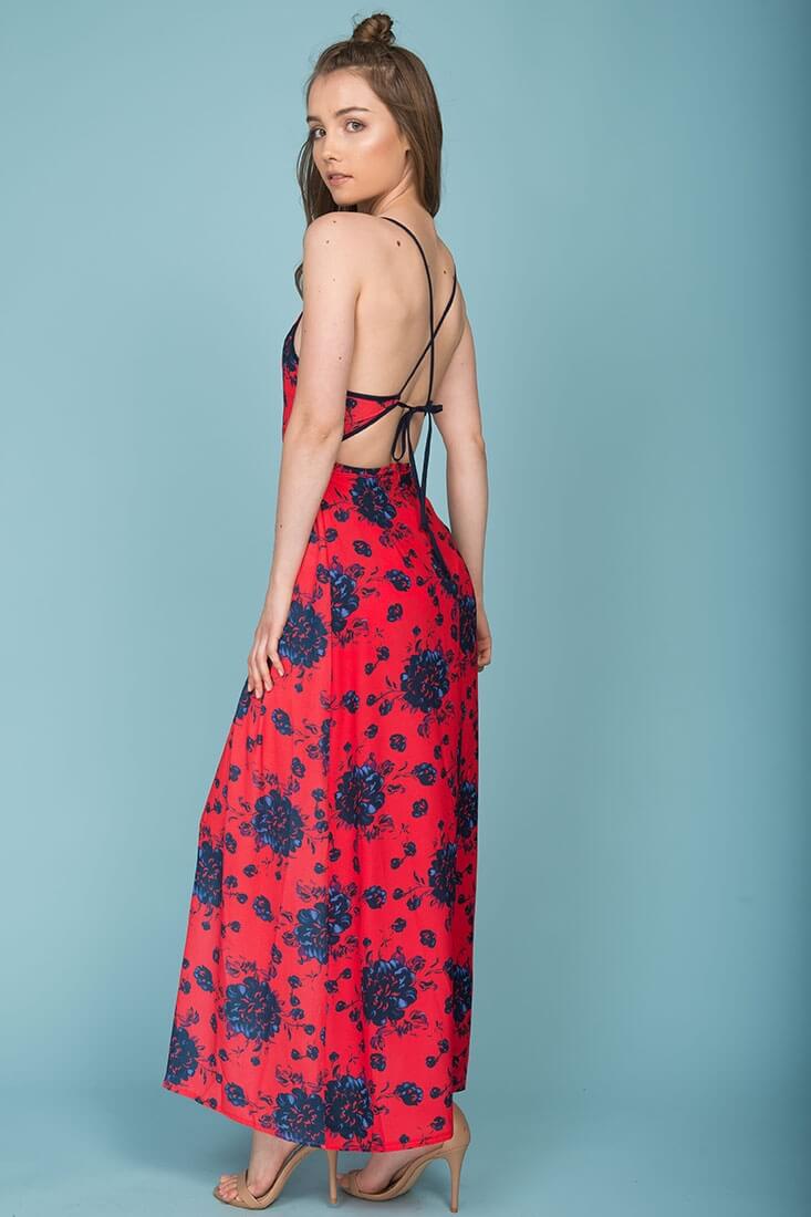 Annika Floral Maxi Romper Red - Image 6