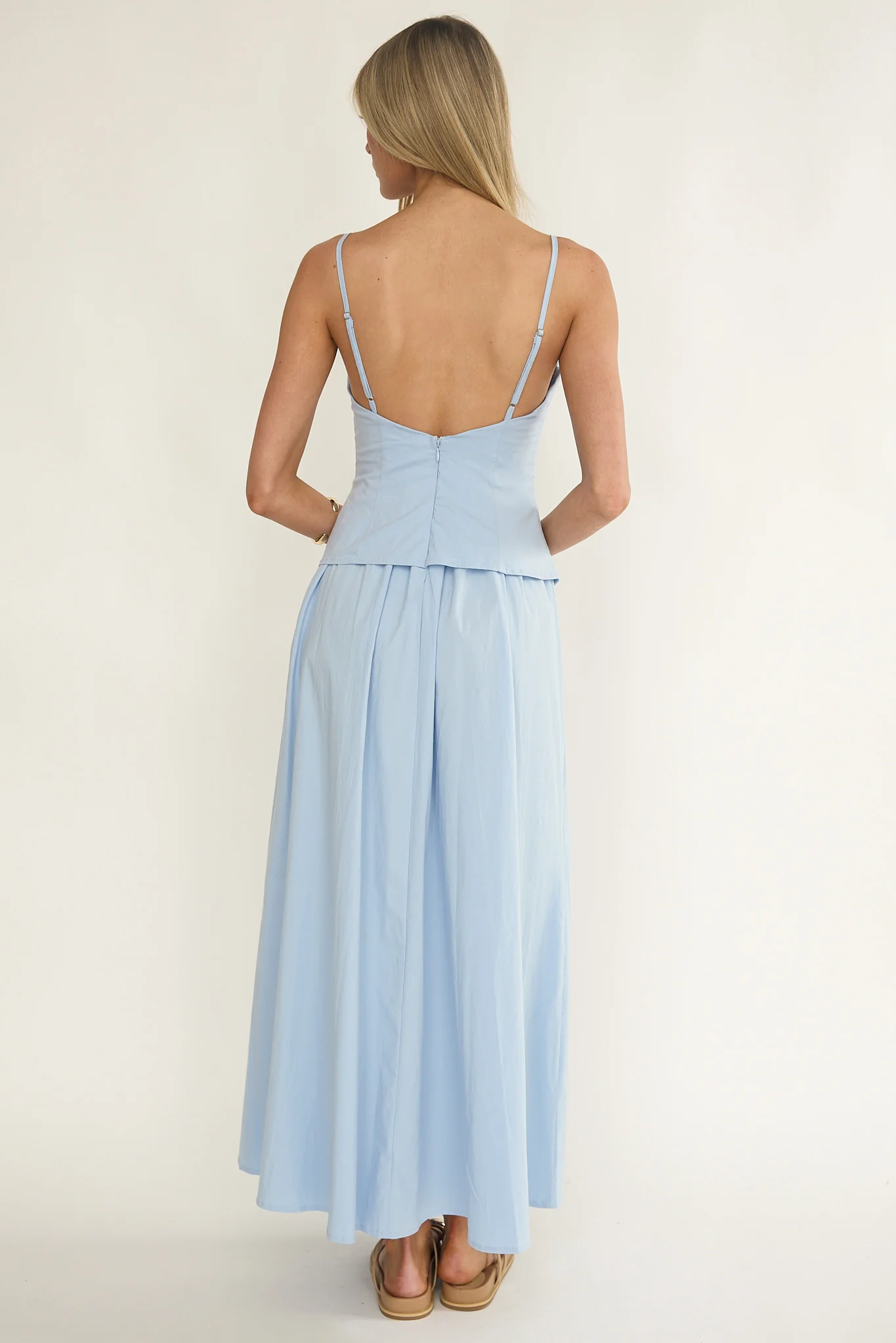 Antonita Cami Strap Maxi Dress Blue - Image 3