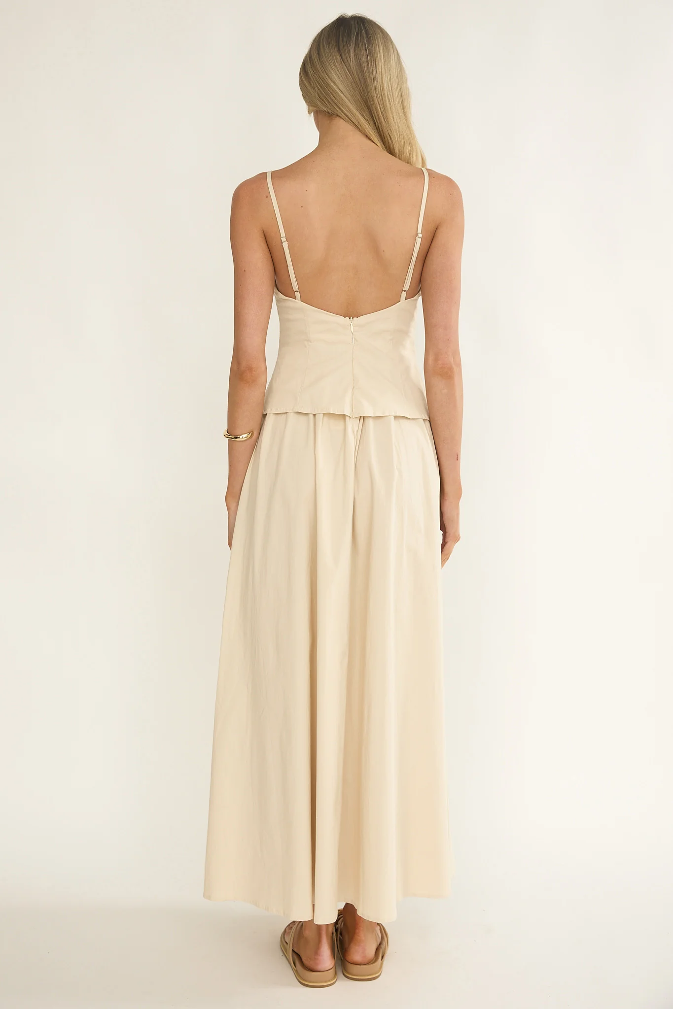 Antonita Cami Strap Maxi Dress Stone - Image 2