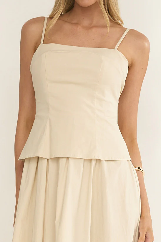 Antonita Cami Strap Maxi Dress Stone - Image 3