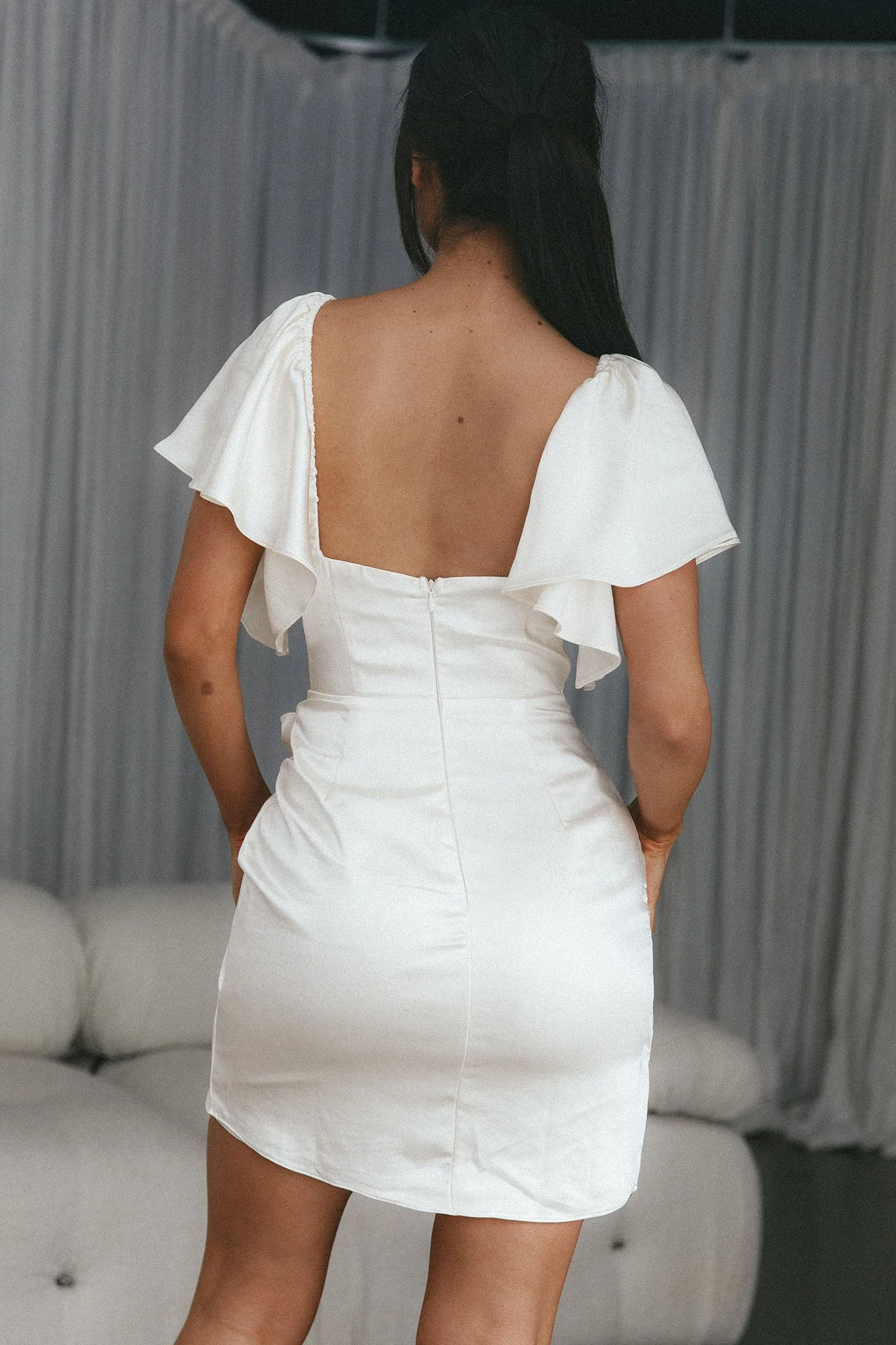 Aphrodite Molded Bust Angel Sleeve Wrap Dress Shell - Image 7