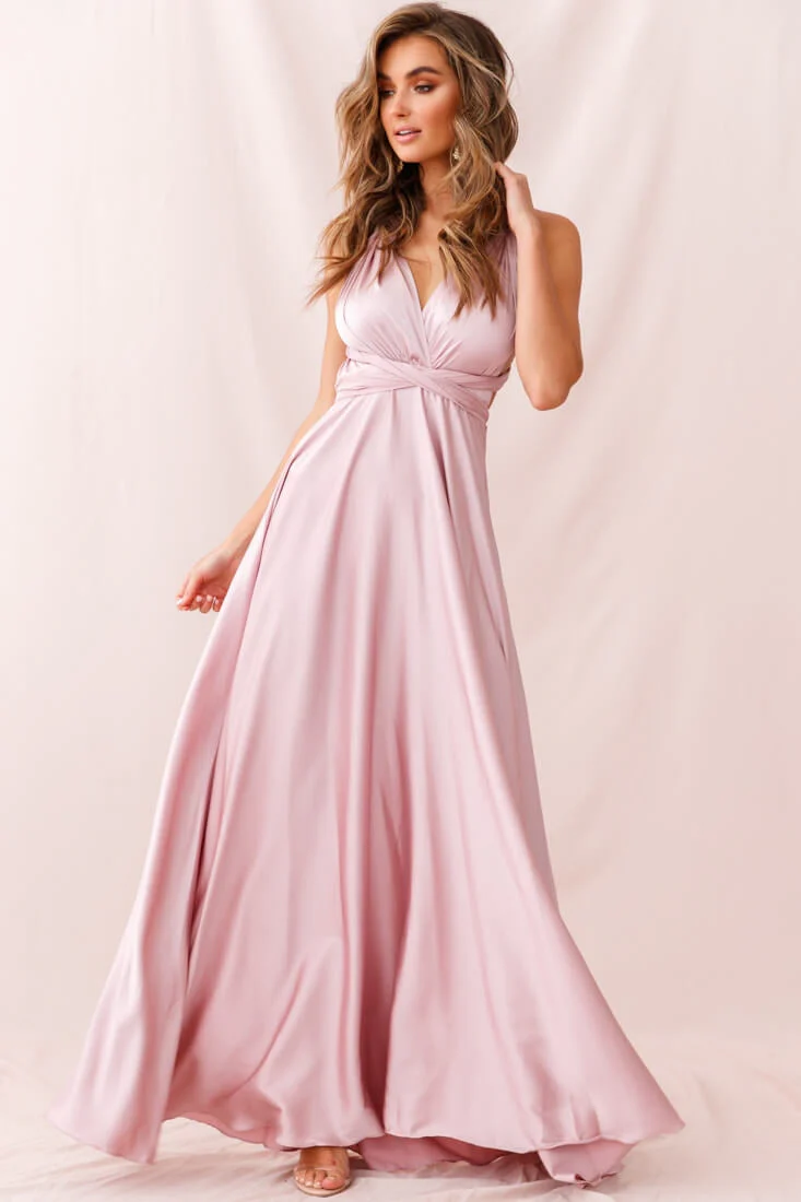 Ariana Multiway Maxi Dress Blush - Image 3