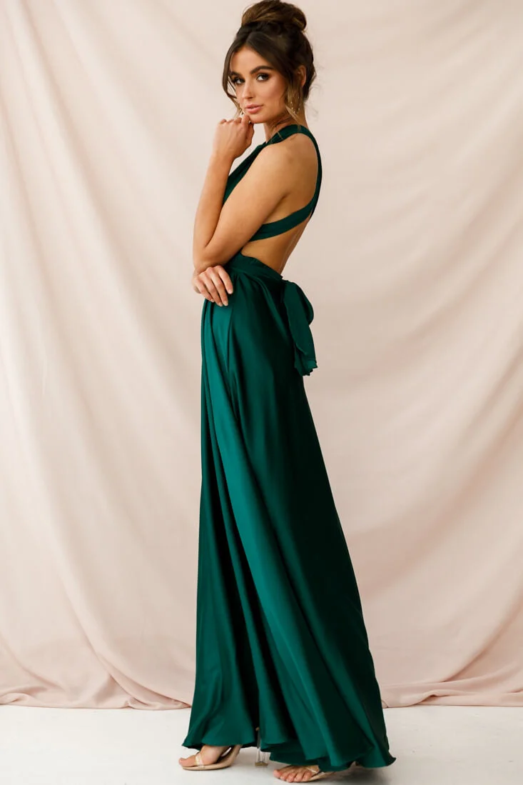 Ariana Multiway Maxi Dress Green Jade - Image 3