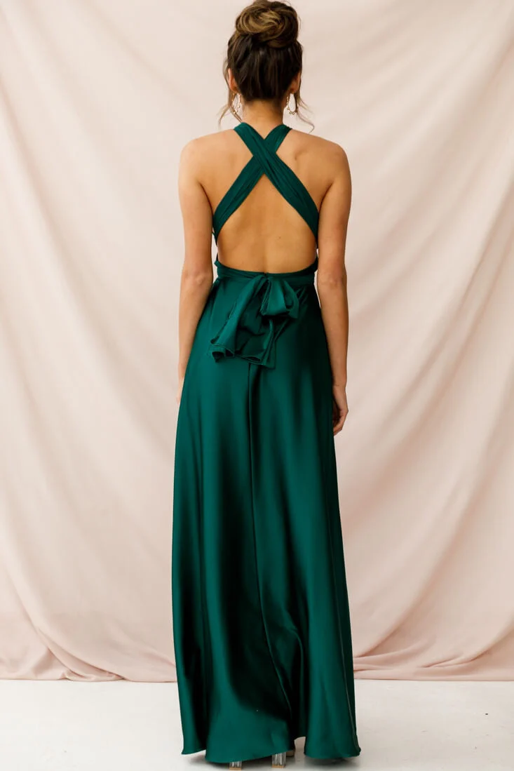 Ariana Multiway Maxi Dress Green Jade - Image 4
