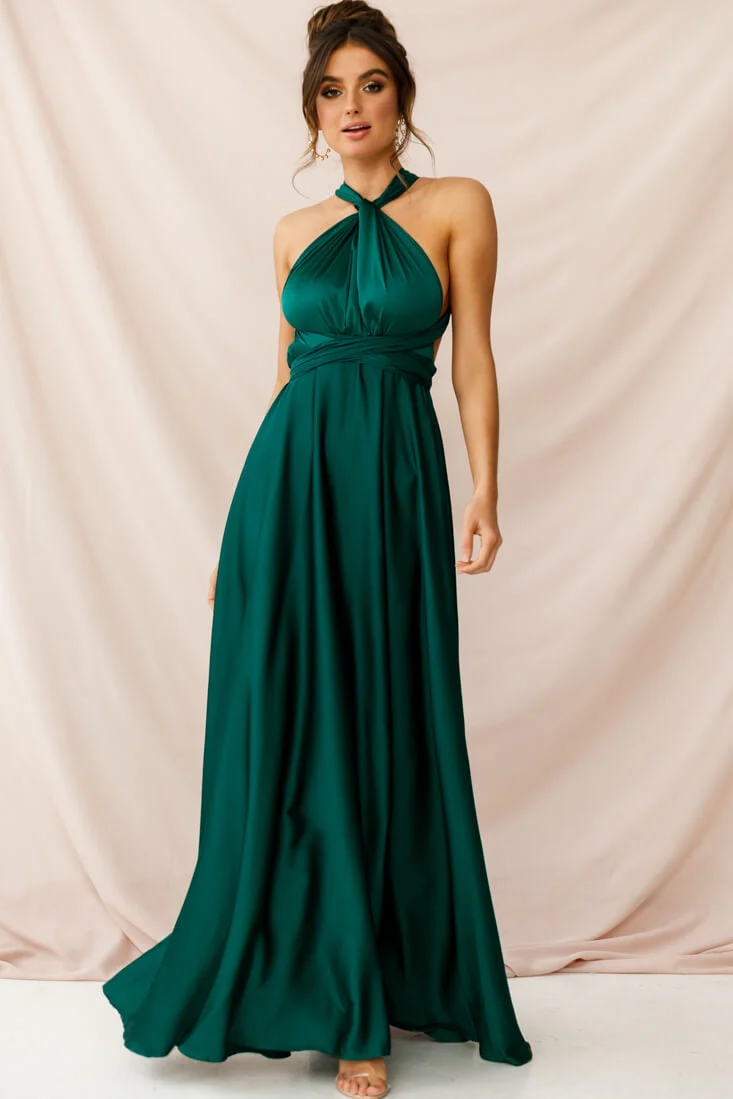 Ariana Multiway Maxi Dress Green Jade - Image 6