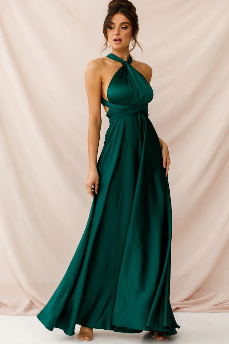 Ariana Multiway Maxi Dress Green Jade - Image 7
