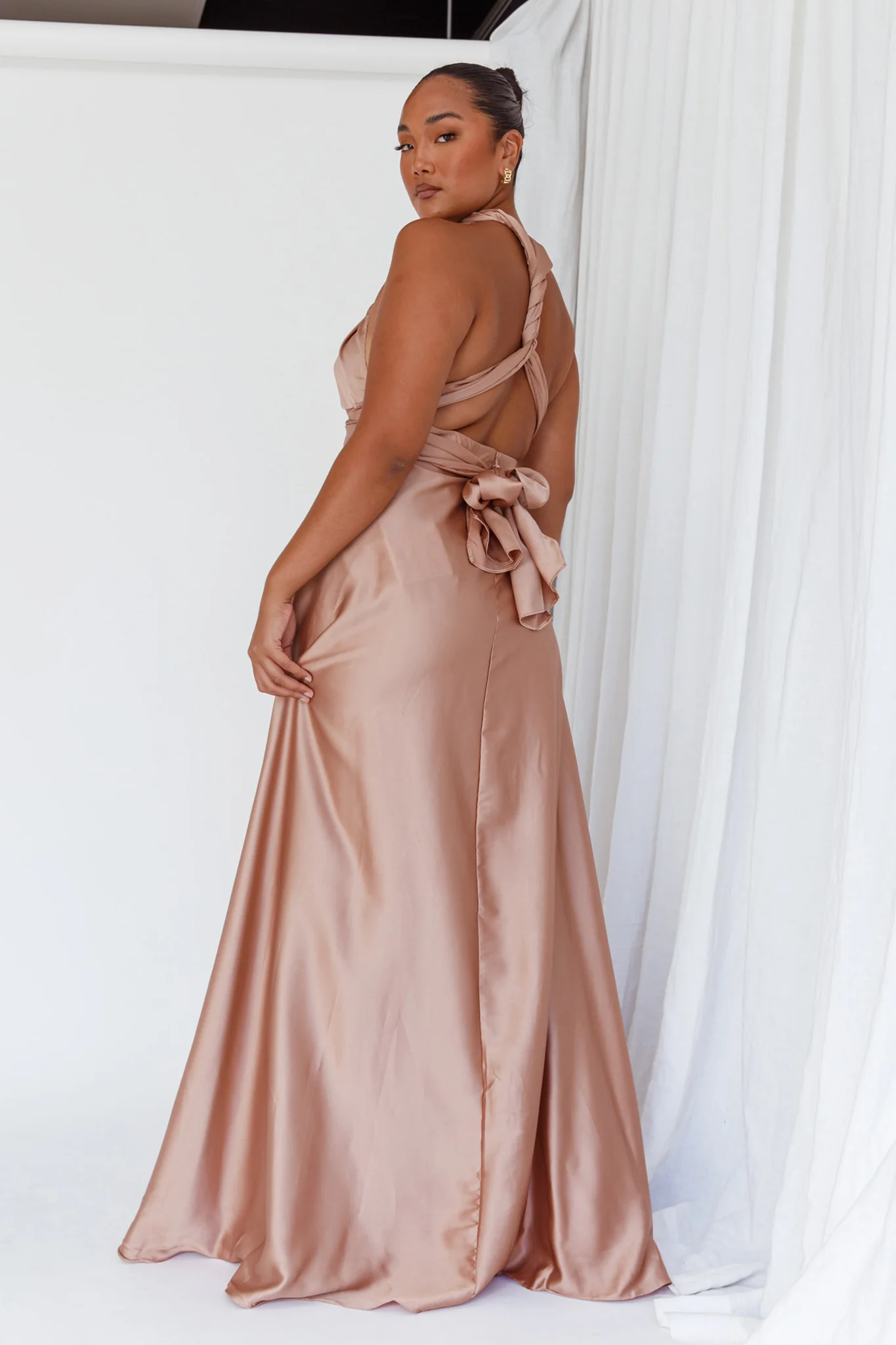 Ariana Multiway Maxi Dress Mocha - Image 4