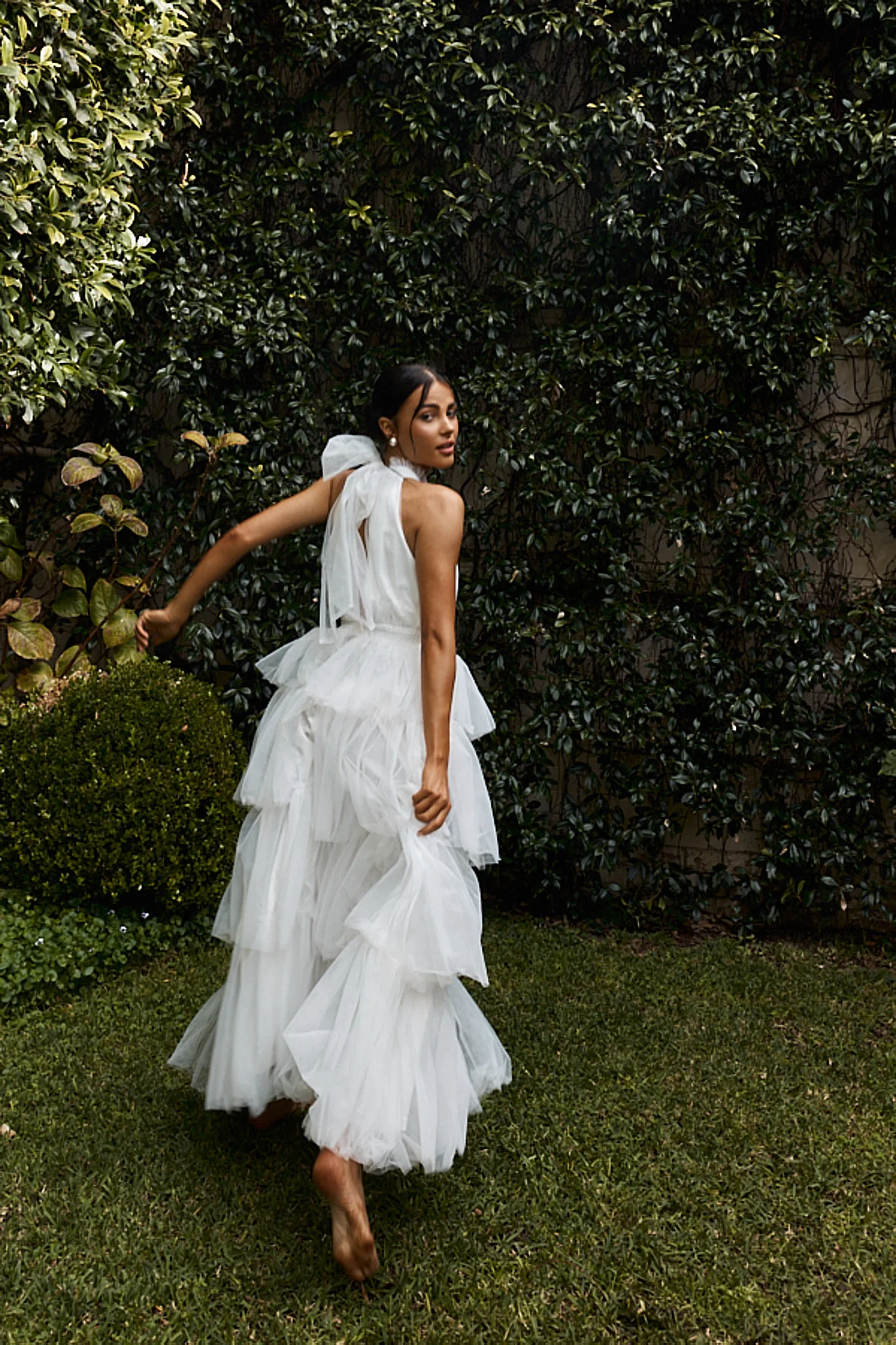 Arlett Sleeveless Layered Maxi Dress Off White - Image 2