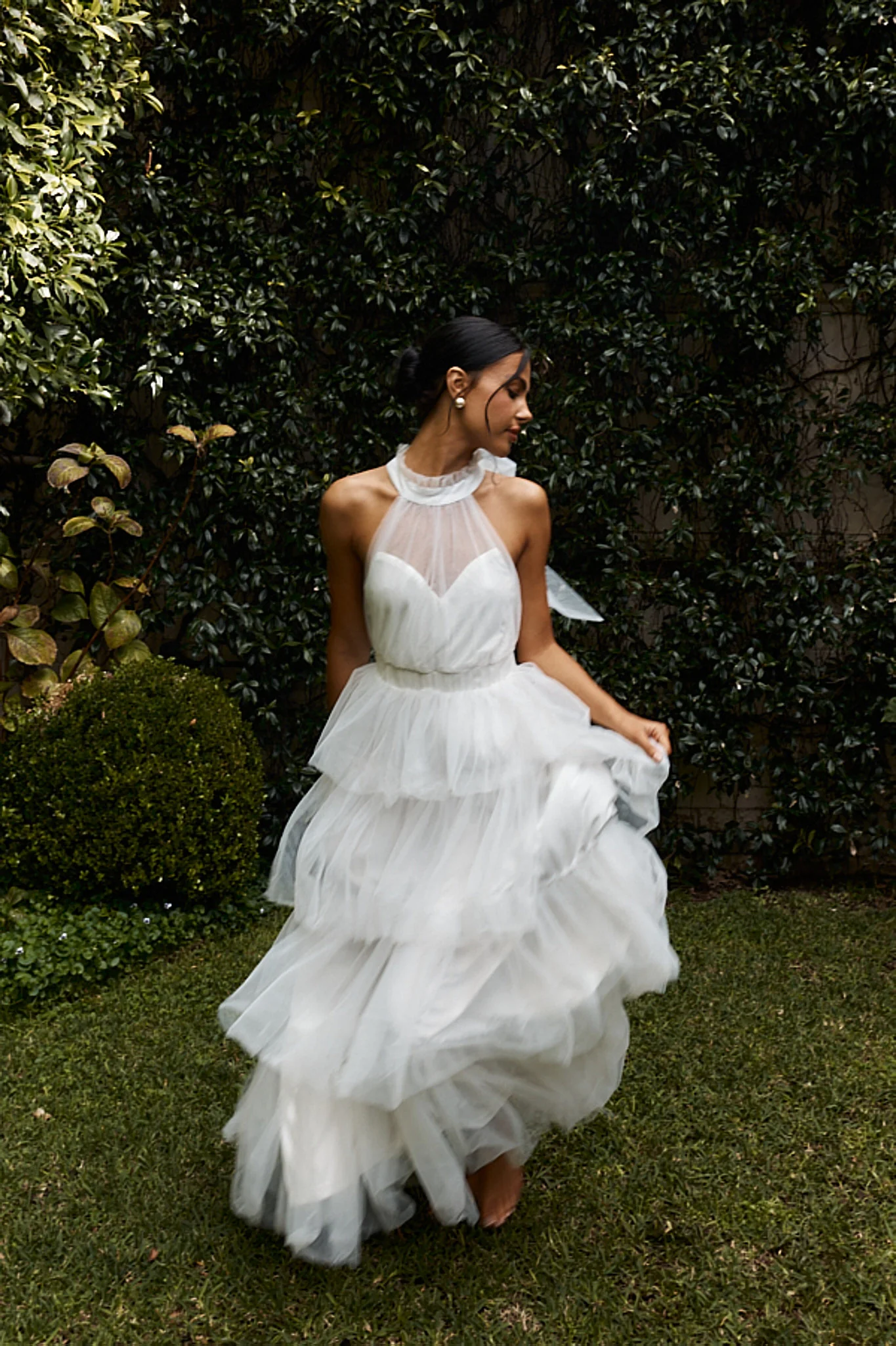 Arlett Sleeveless Layered Maxi Dress Off White - Image 3