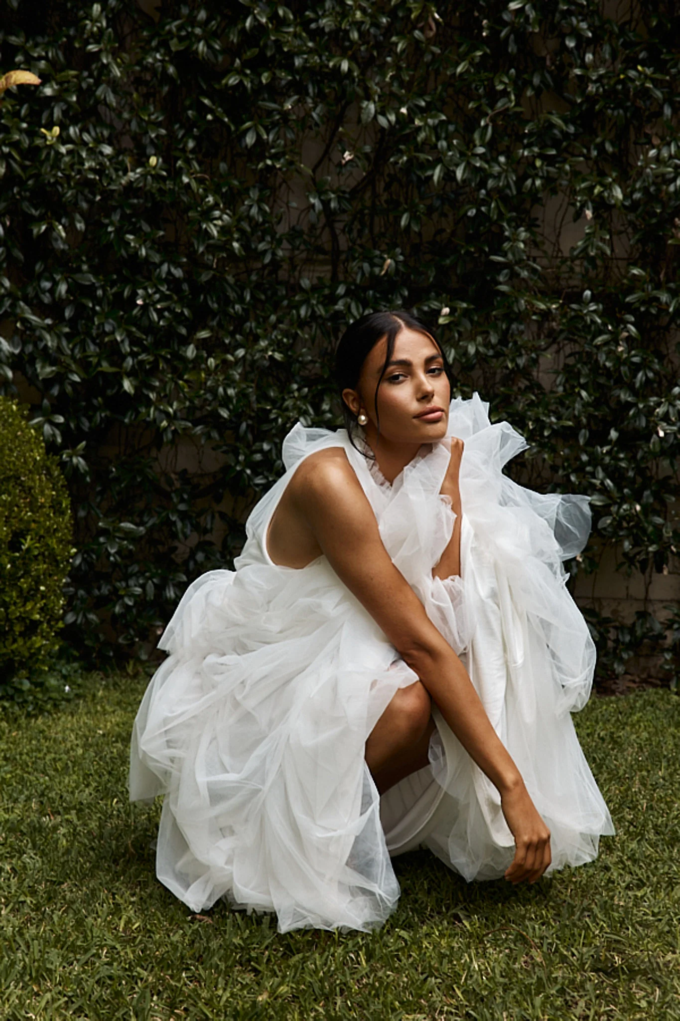 Arlett Sleeveless Layered Maxi Dress Off White - Image 5