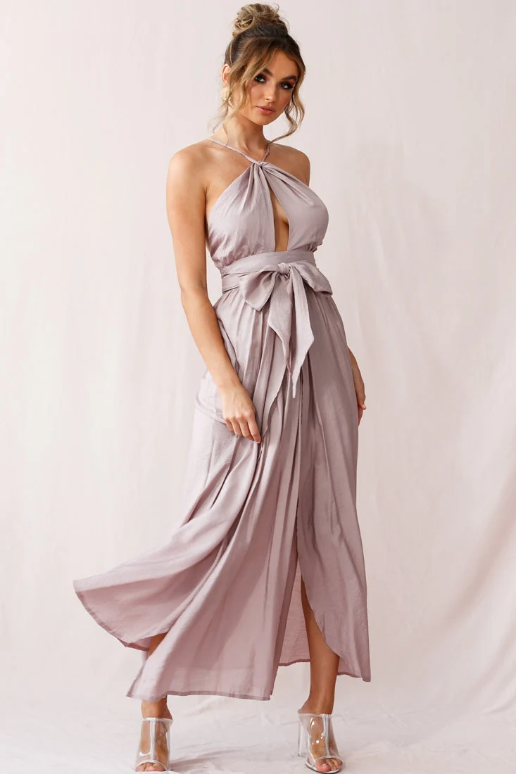 Athena High Split Maxi Dress Mauve - Image 6