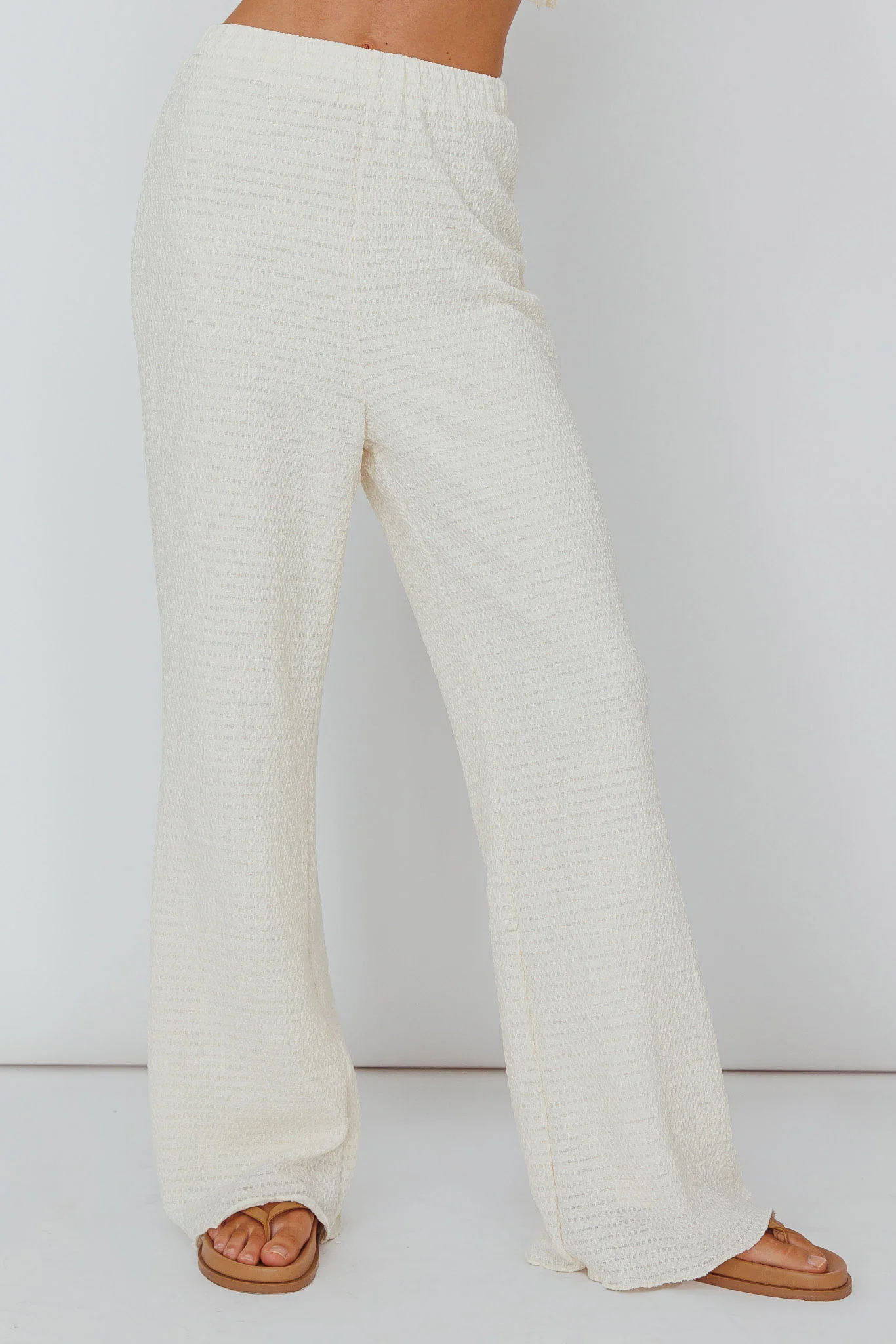 Austin City Textured Pants Cream - Image 4