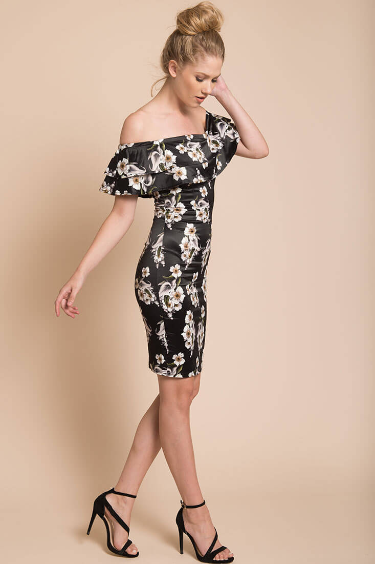 Ava Bodycon Dress Navy - Image 2