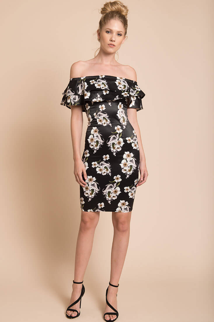 Ava Bodycon Dress Navy - Image 3