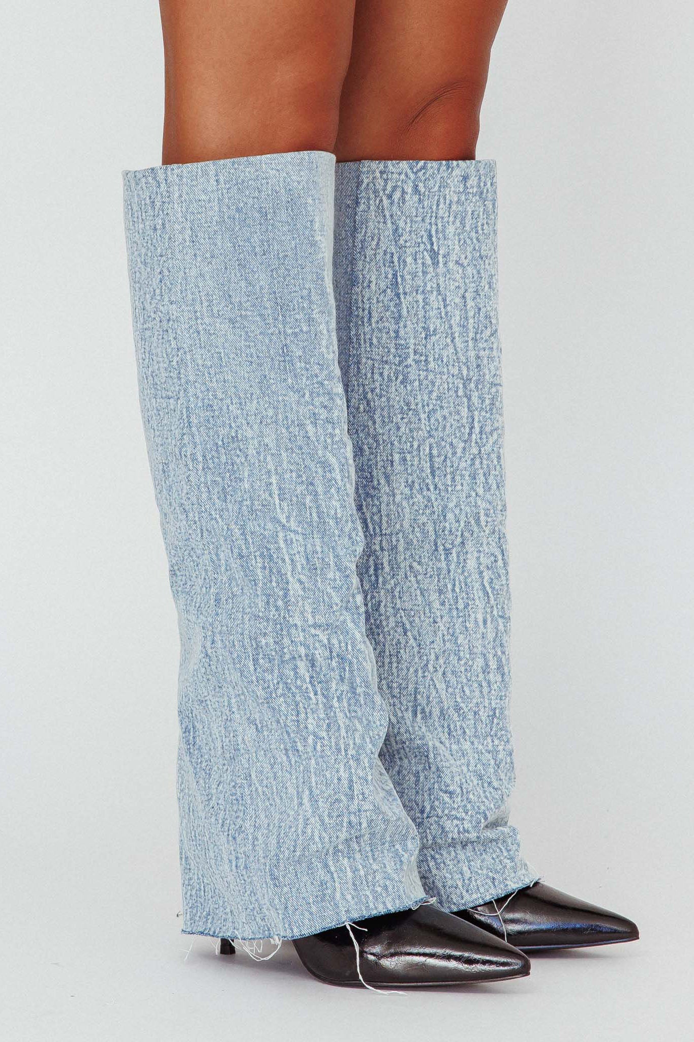 AZALEA WANG Appealing-Denim Stiletto Boot - Image 2