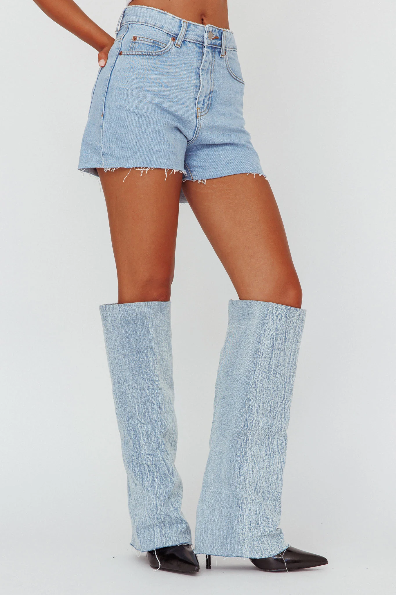 AZALEA WANG Appealing-Denim Stiletto Boot - Image 4