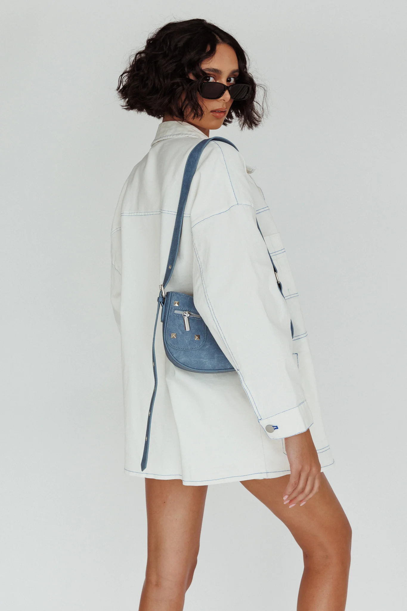 Back Row Oversized Pocket Jacket White - Image 2