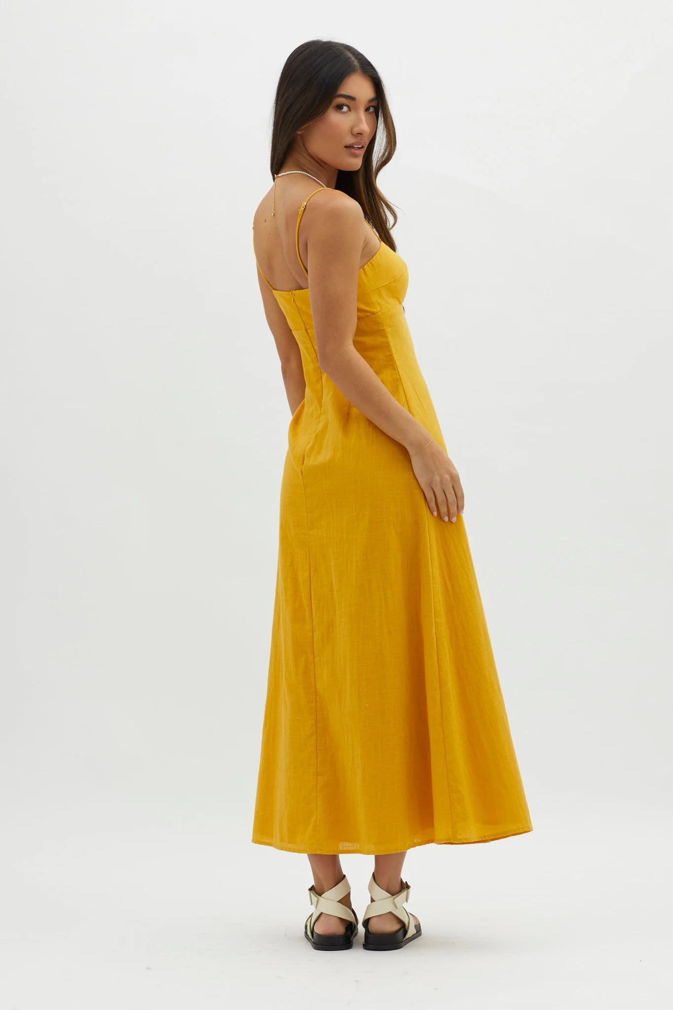 Be Yourself Keyhole Bust Maxi Dress Sun - Image 2