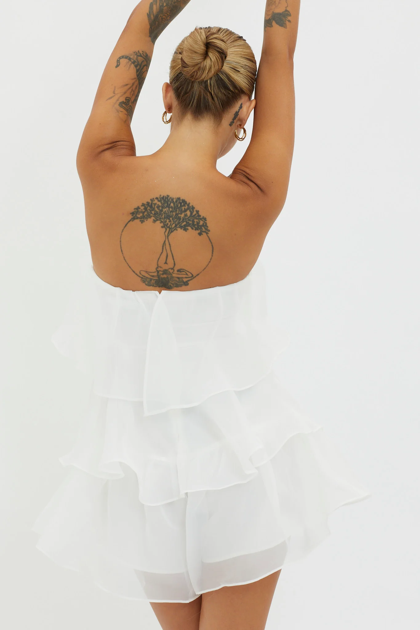 Behati Tiered Layer Romper White - Image 3
