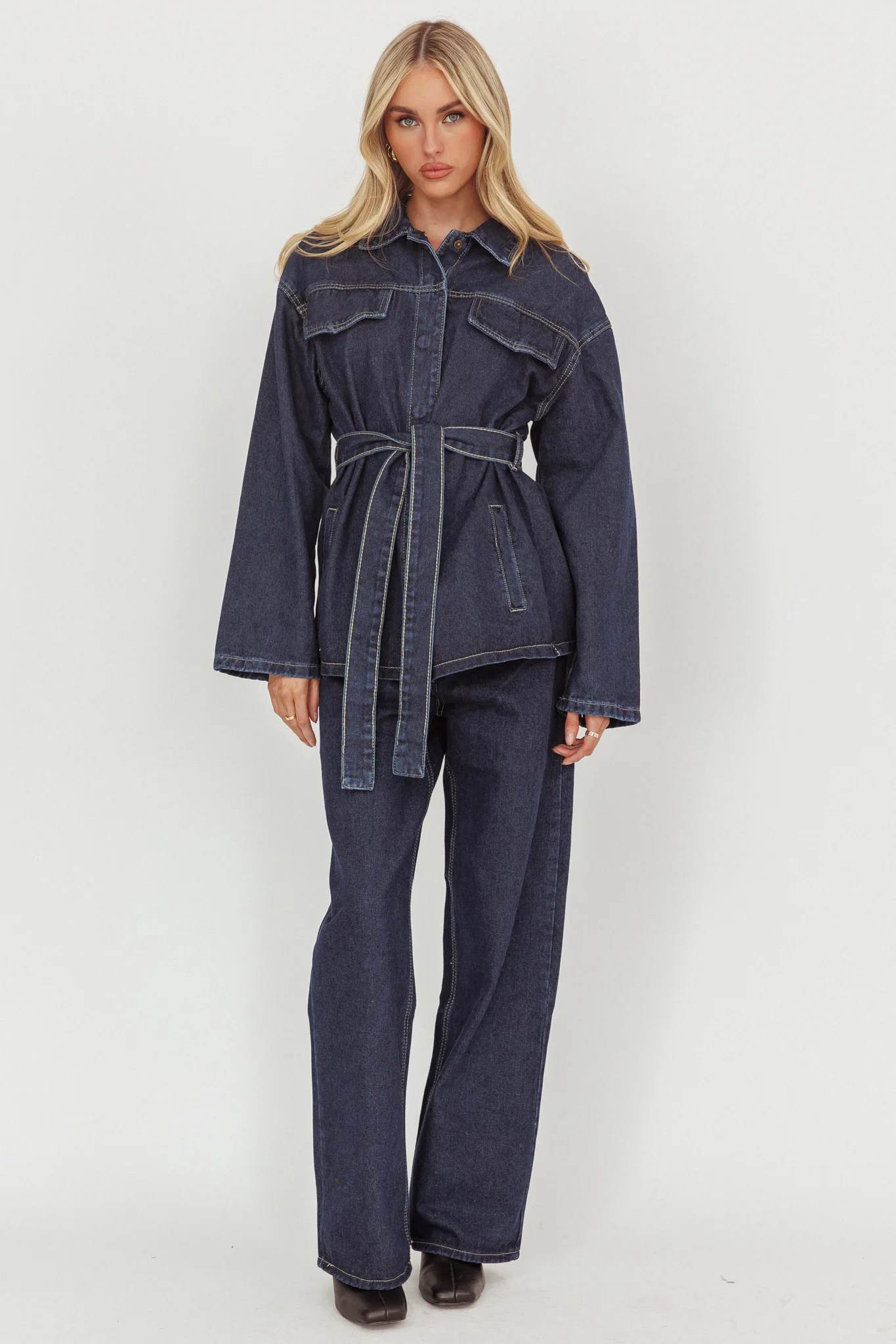 Belisse Straight Leg Pants Denim Blue - Image 4
