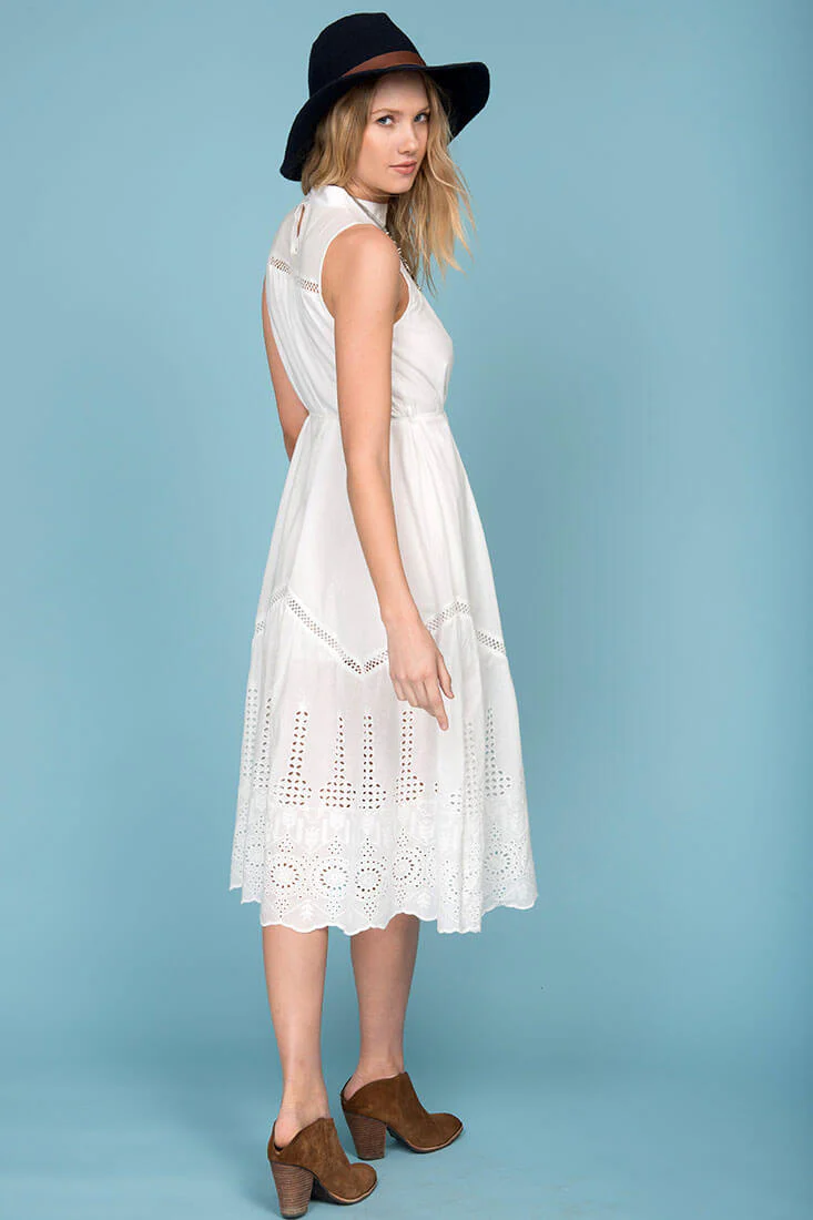 Bentley Chic Summer Midi Dress White - Image 4