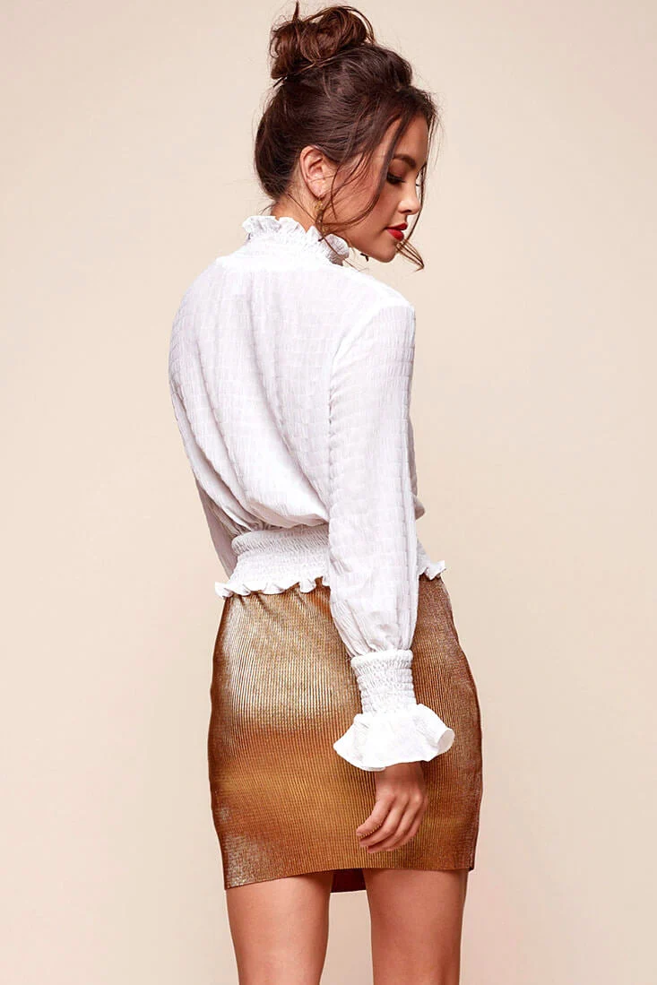 Beza Bow Tie Skirt Rose Gold - Image 5