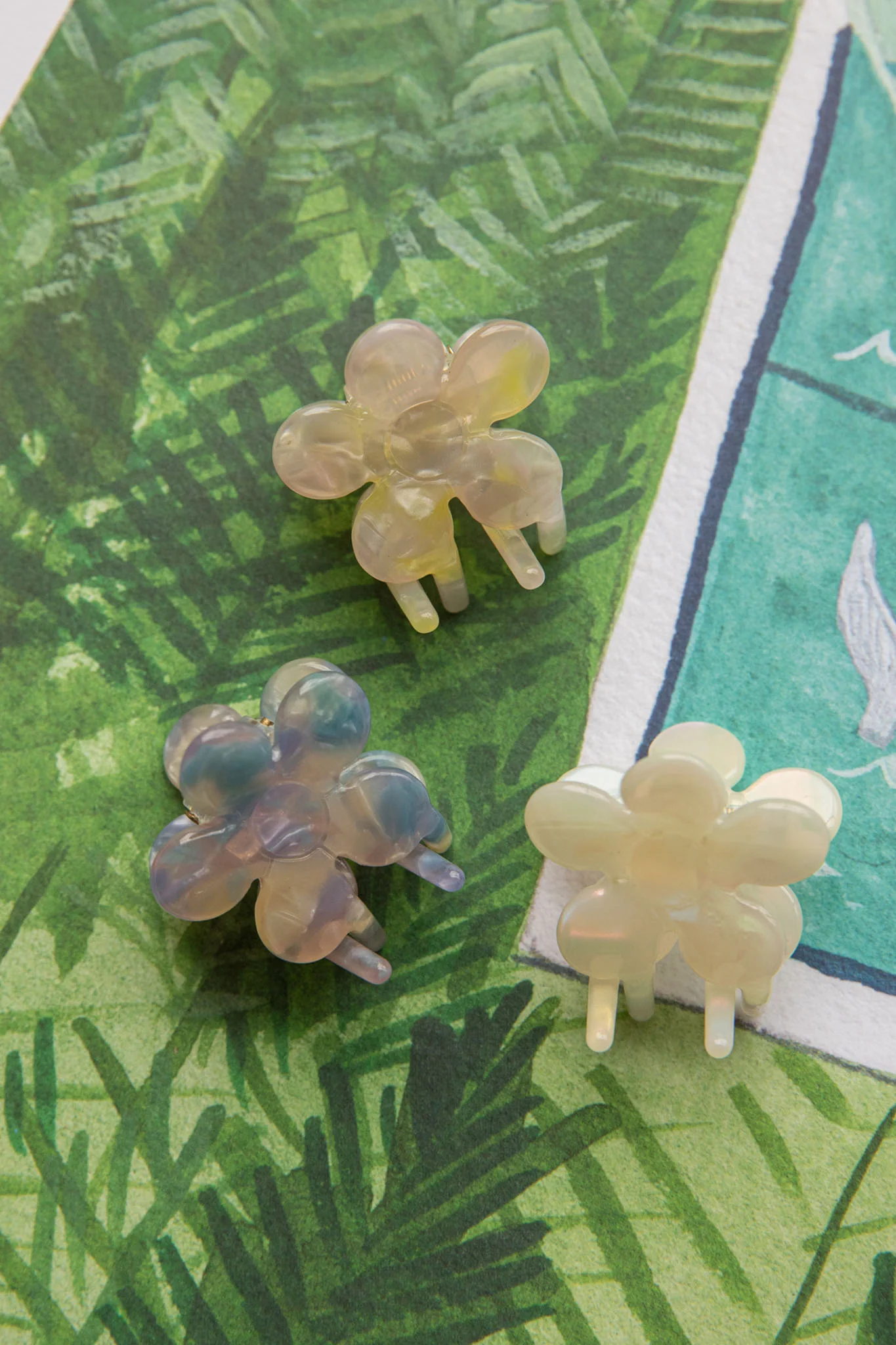 Blossom Flower Hair Clip Yellow - Image 3
