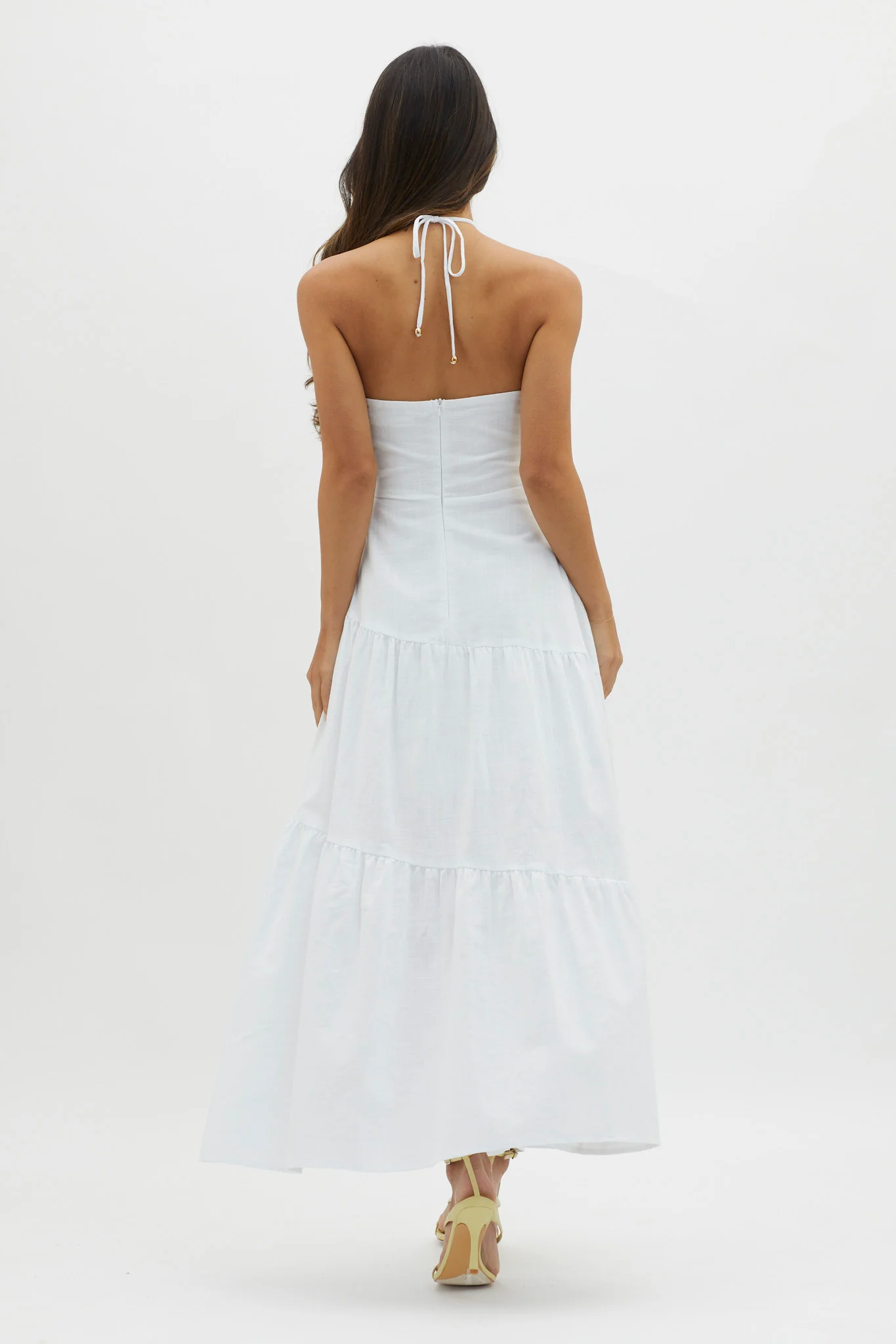 Bondi Rose Decoration Maxi Dress White - Image 3