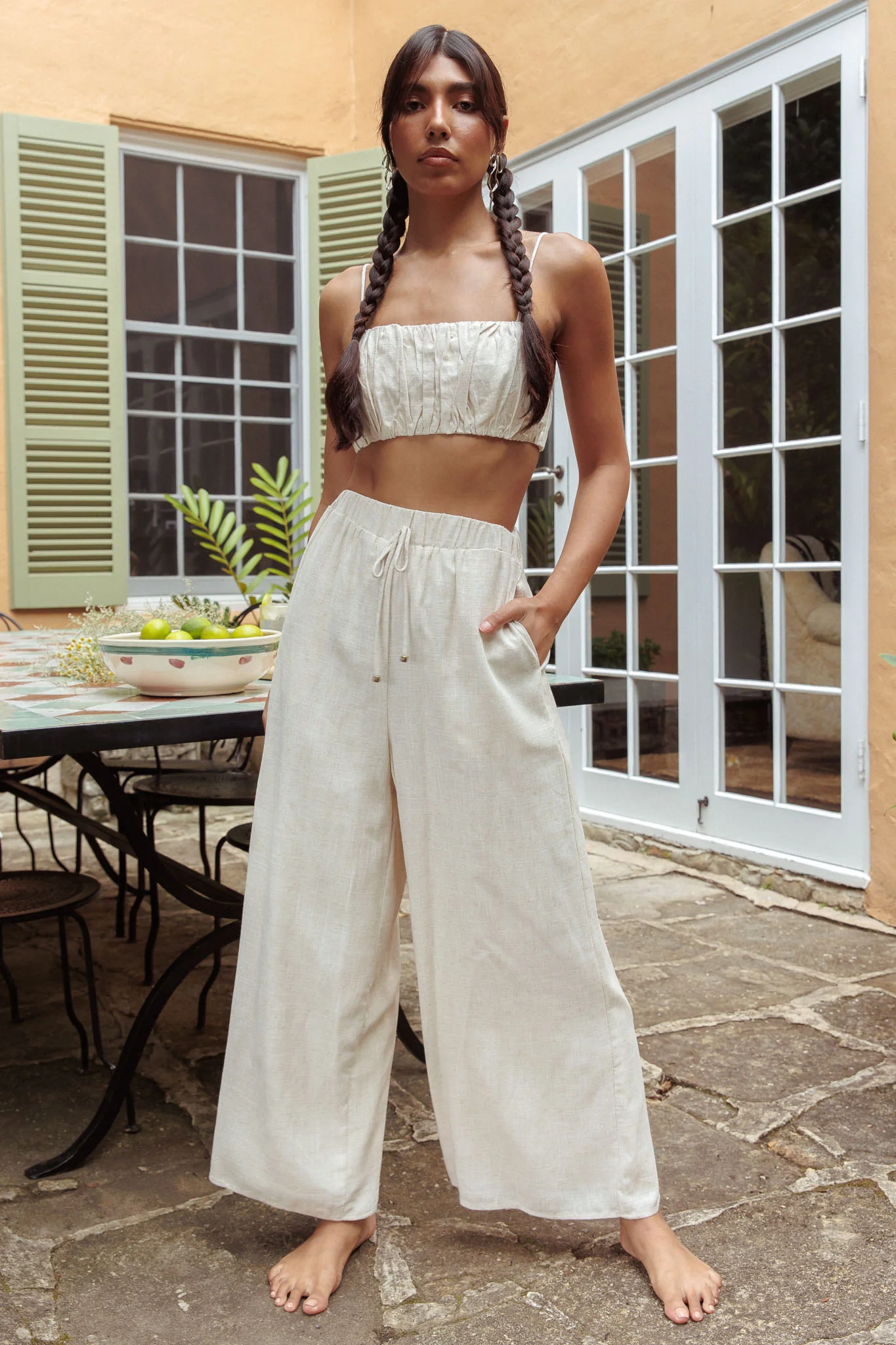 Bondi Side Pocket Pants Oat - Image 4