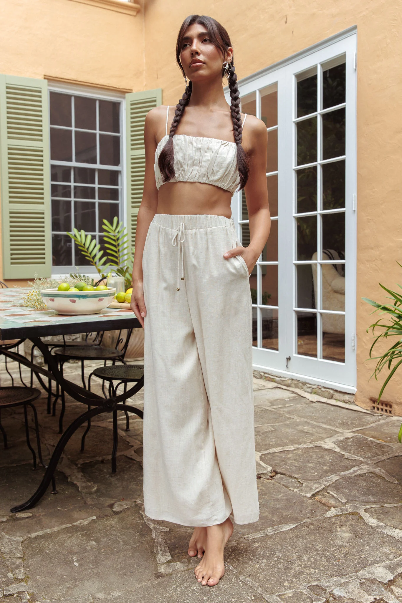 Bondi Side Pocket Pants Oat - Image 5