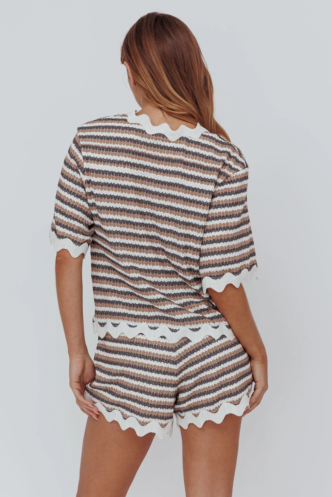 Breakaway Shorts Stripe Mocha - Image 3