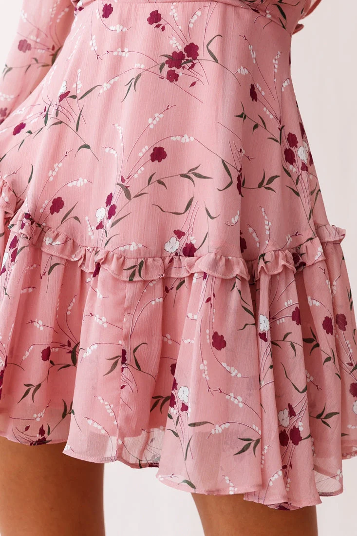 Brentwood Lace Up Babydoll Dress Rose - Image 3