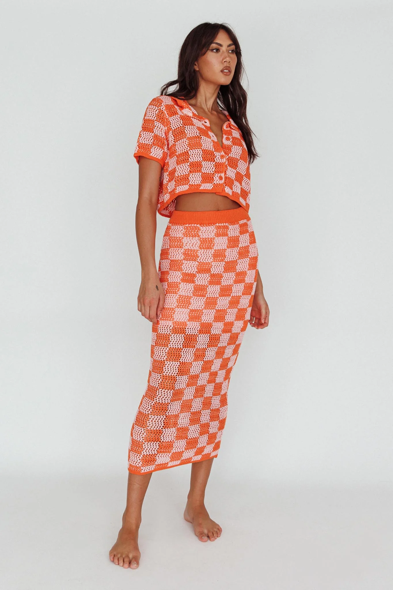 Byron Bay Crochet Maxi Skirt Sunset - Image 6