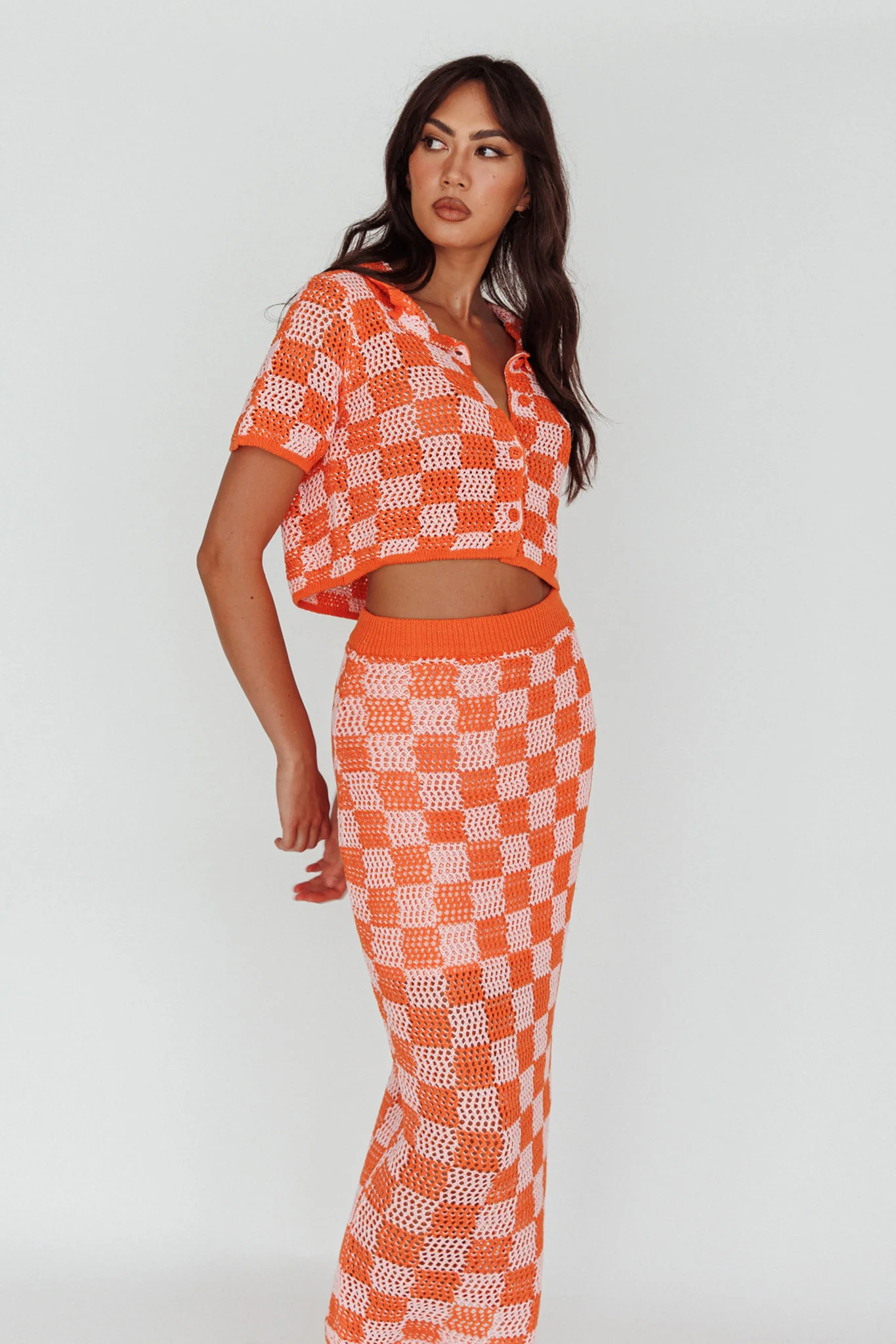 Byron Bay Crochet Maxi Skirt Sunset - Image 7