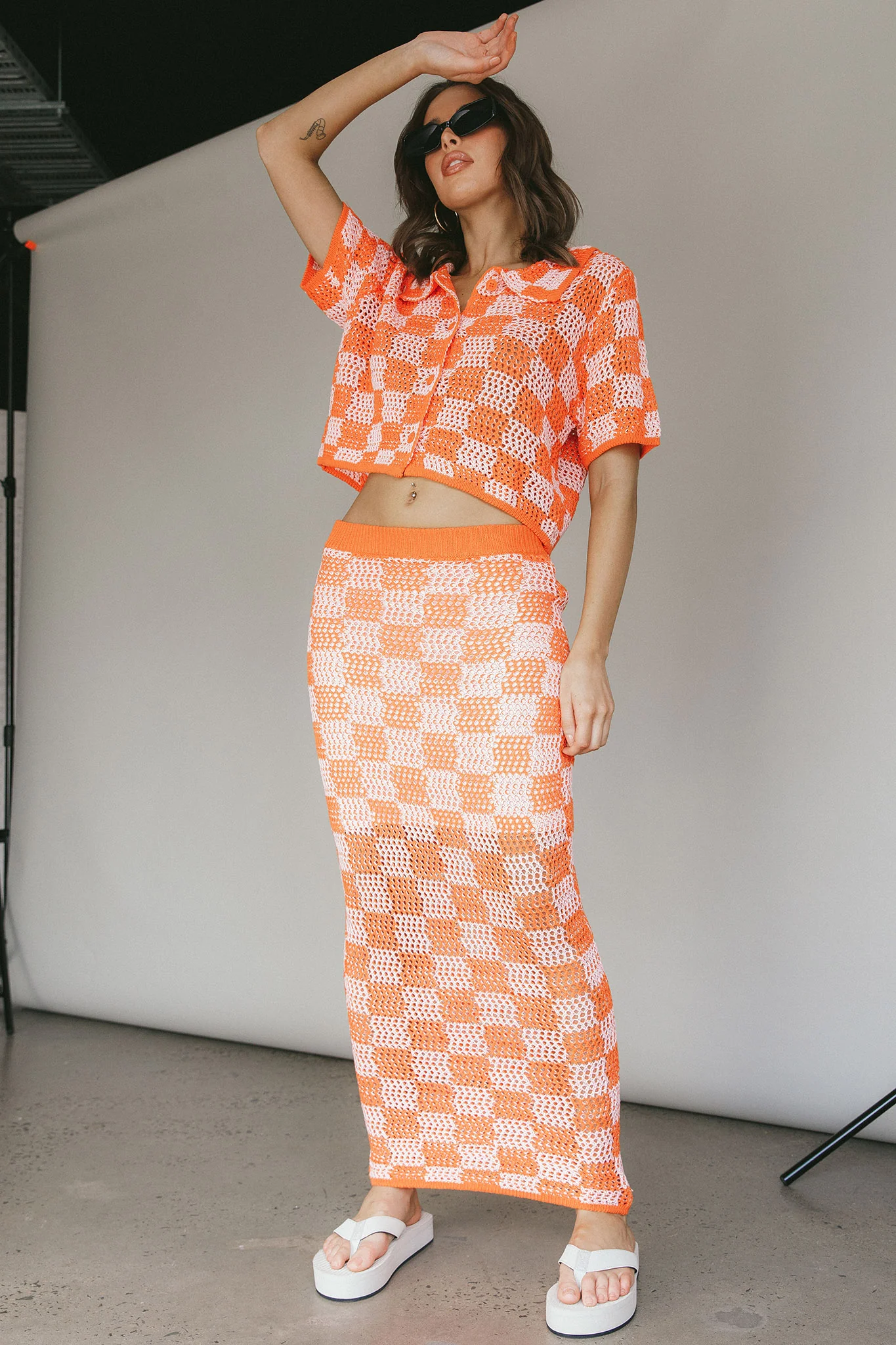 Byron Bay Crochet Maxi Skirt Sunset - Image 8