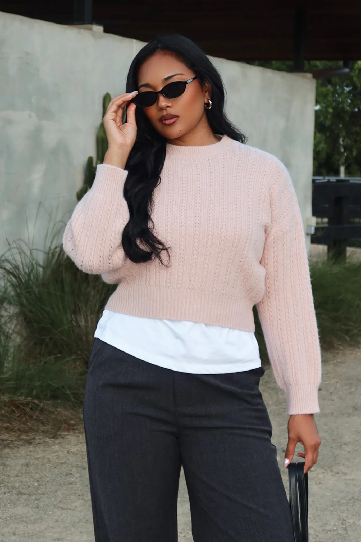 Cadence Knit Sweater Pink - Image 2