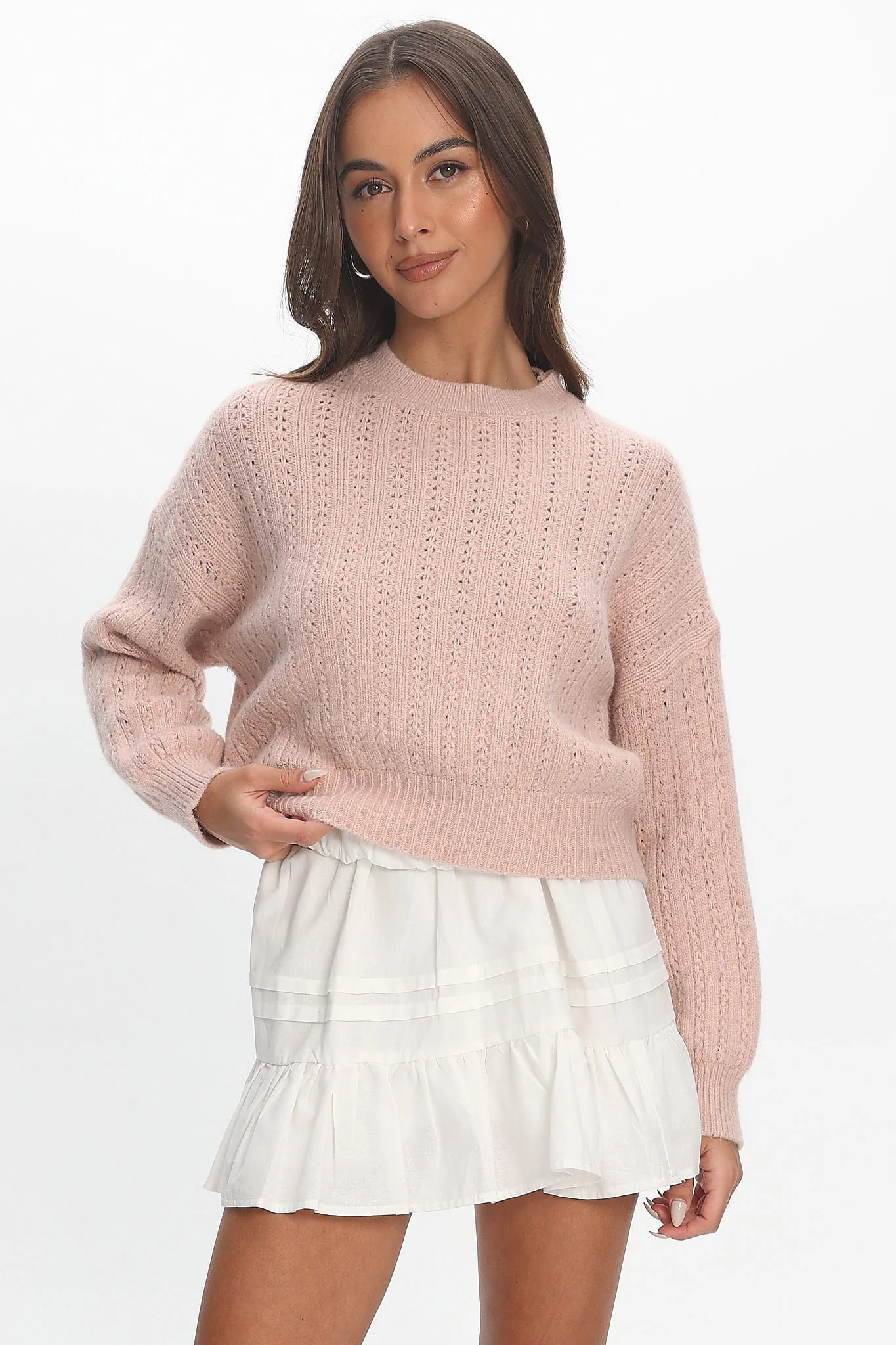 Cadence Knit Sweater Pink - Image 6