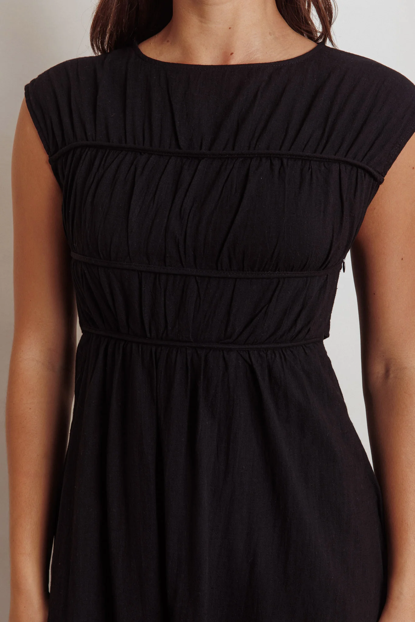 Called Out Gathered Bodice Maxi Dress Black - Image 3