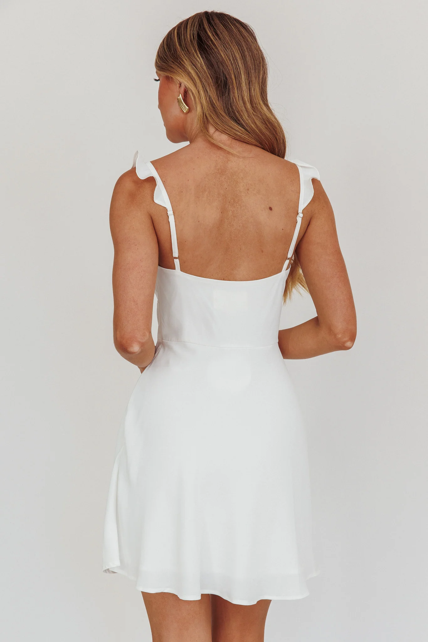 Camille A-line Mini Dress White - Image 2