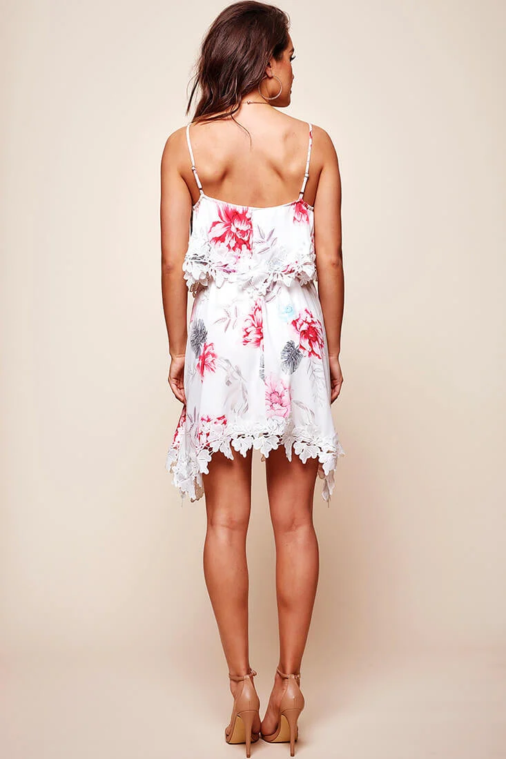 Cassandra Shelf Top Floral Garden Dress White - Image 5